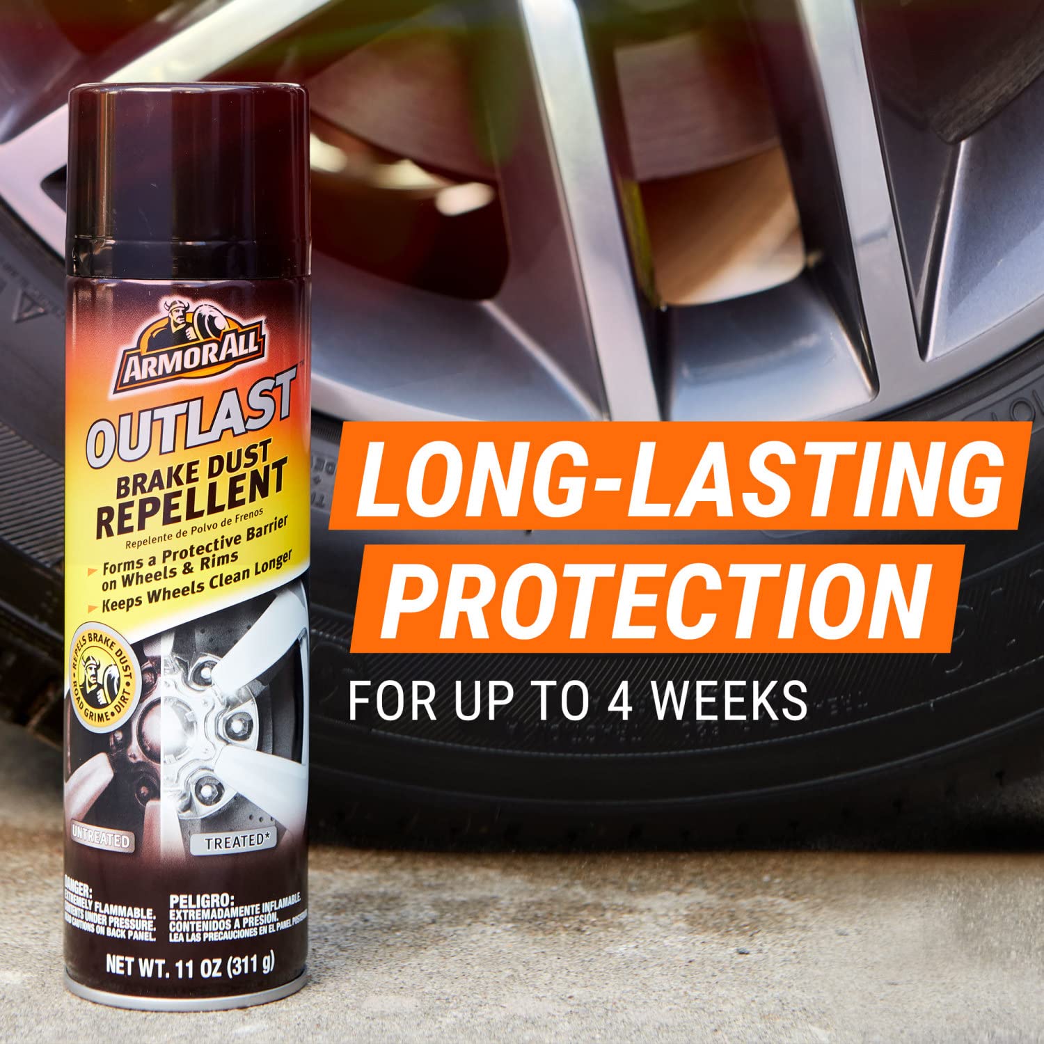 Armor All Brake Cleaner - Dust Repellent for Tires & Rims, 11 Fl Oz, Multicolor, Model 18191B