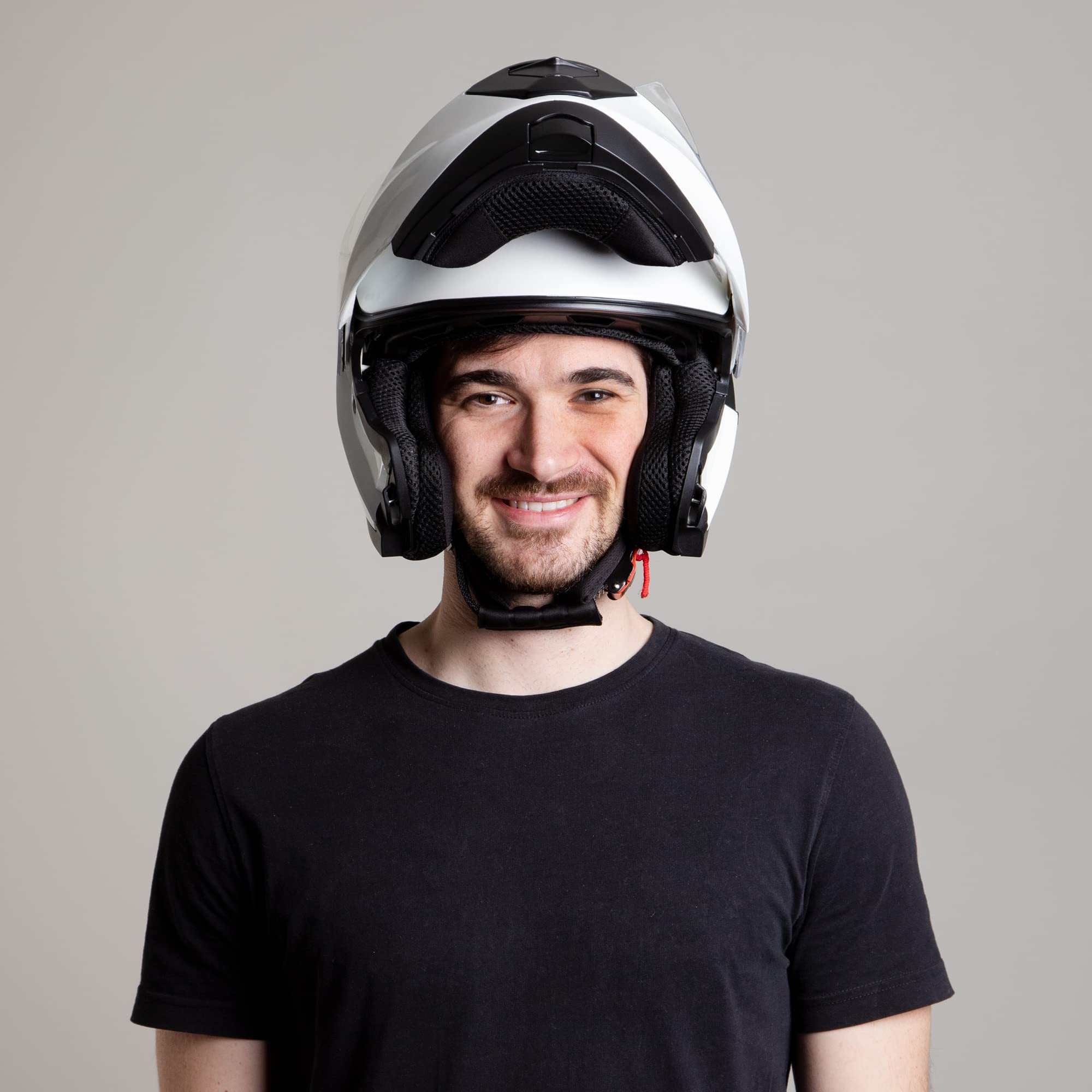 Westt Modular Motorcycle Helmet - Full Face, DOT Approved, M (22.44-22.83 in), White, Model W-203, Dual Visor for Men and Women