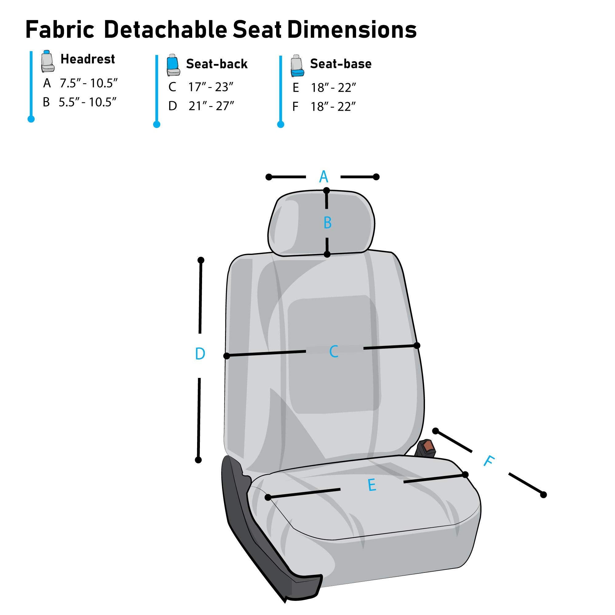 Fh Group Pair Set Flat Cloth Car Seat Covers- Universal Fit For Trucks, Suvs, And Vans (Pink/Black) Fb050102