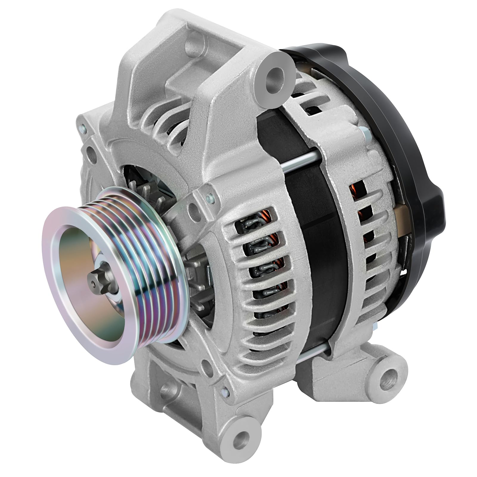 SCITOO Alternator Fits for Chrysler Sebring 2.4L 2.7L 2001-2006, for Dodge Stratus 2.4L 2.7L 2001-06- 12V 120Amp CW 6-Groove Pul