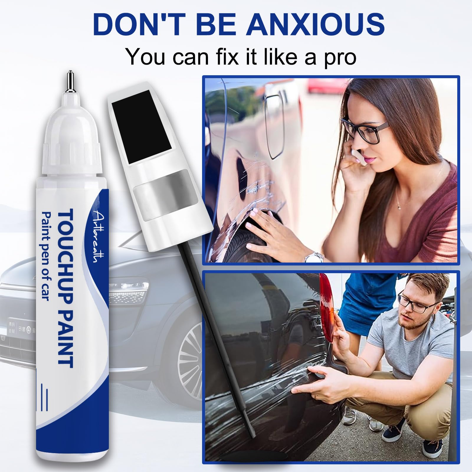 Platinum Quartz Metallic(47S) Touch Up Paint for Mazda-Exact Match-Chips and Nicks Car Paint Scratch Repair Kit Automotive Paint