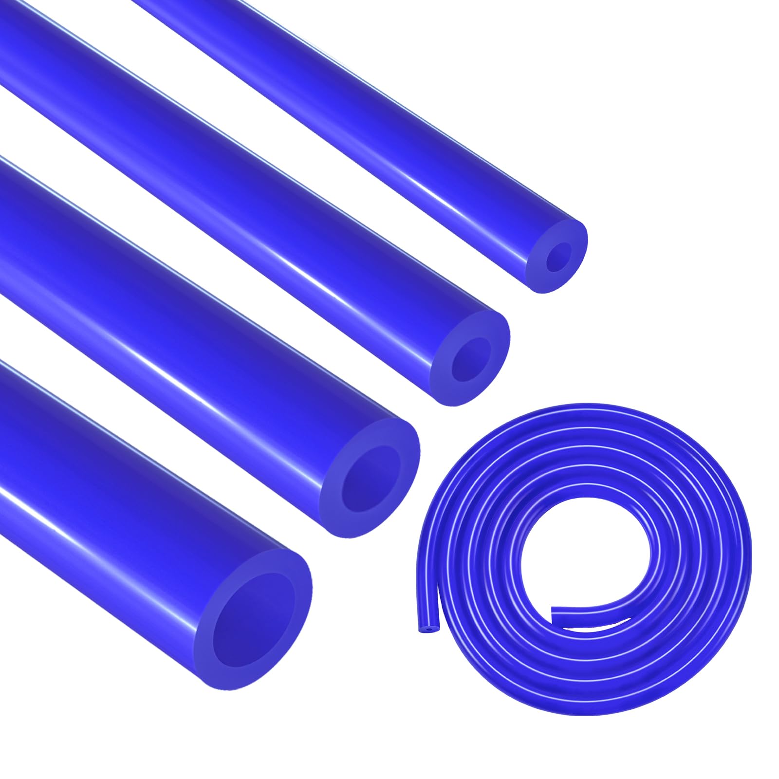 EVIL ENERGY 5/32 1/4 5/16 1/2 Silicone Vacuum Tubing Hose Line Kit 5FT 130PSI Max Pressure Blue (4mm 6mm 8mm 12.7mm)