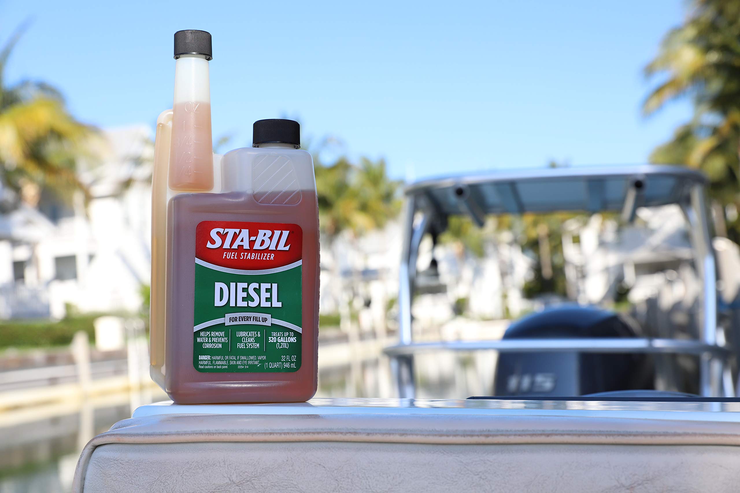 STA-BIL Diesel Fuel Stabilizer - Keeps Fuel Fresh 12 Months - 32 Fl. oz. (Pack of 4) - Orange - Model 22254-4PK