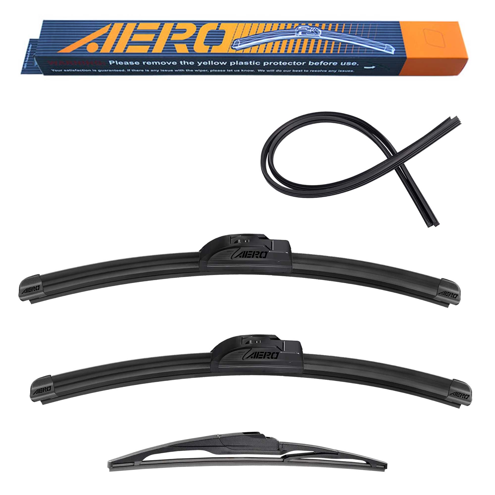 Aero Wipers Replacement For Jeep Grand Cherokee 2013 2012 2011, 22''+21'' Front + 12'' Rear, Premium All-Season Windshield Wiper