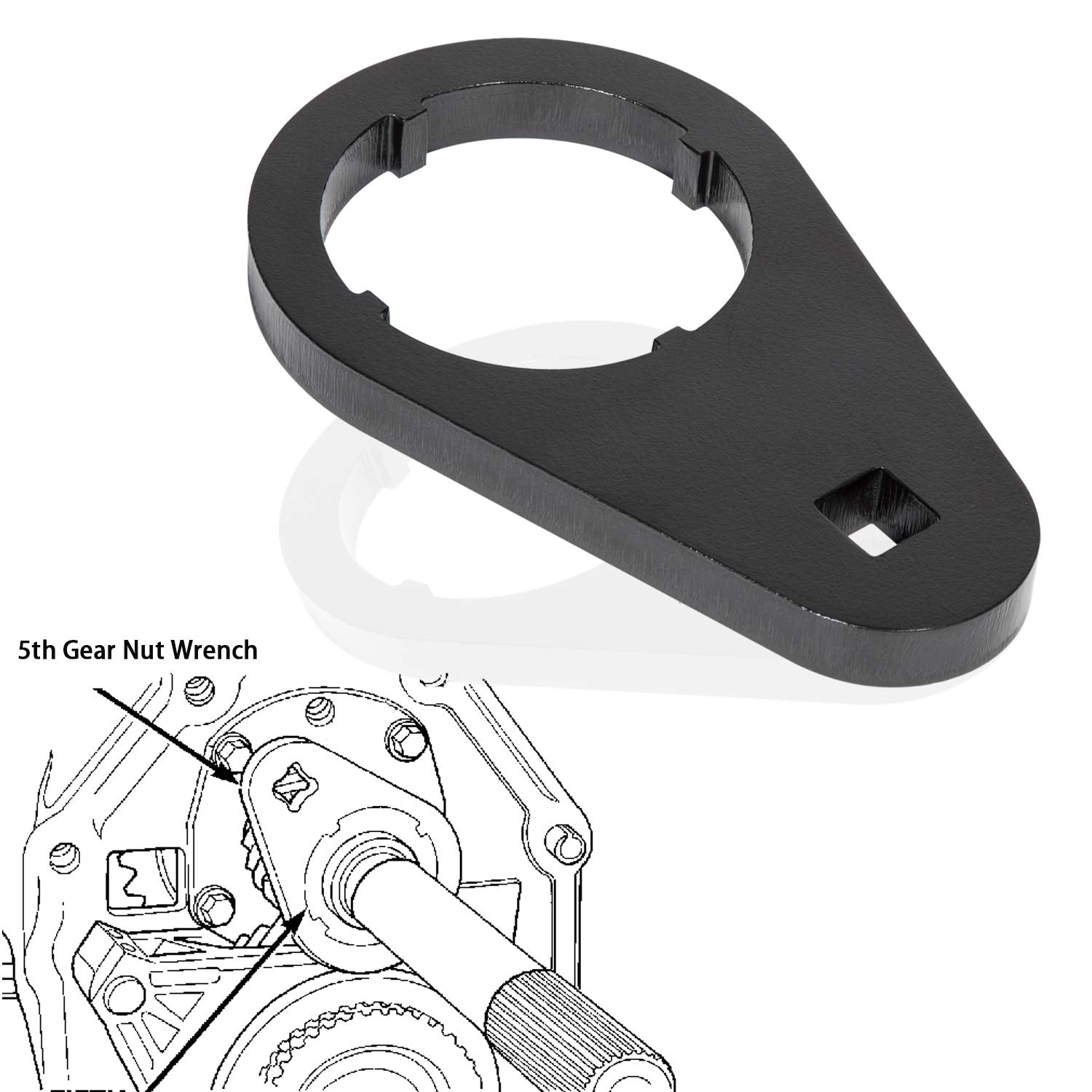 E-cowlboy 1/2'' Drive Mainshaft 5th Gear Nut Wrench for Dodge 1994-2004 NV4500HD models with Cummins Diesel or V-10, NV4500 4x4 