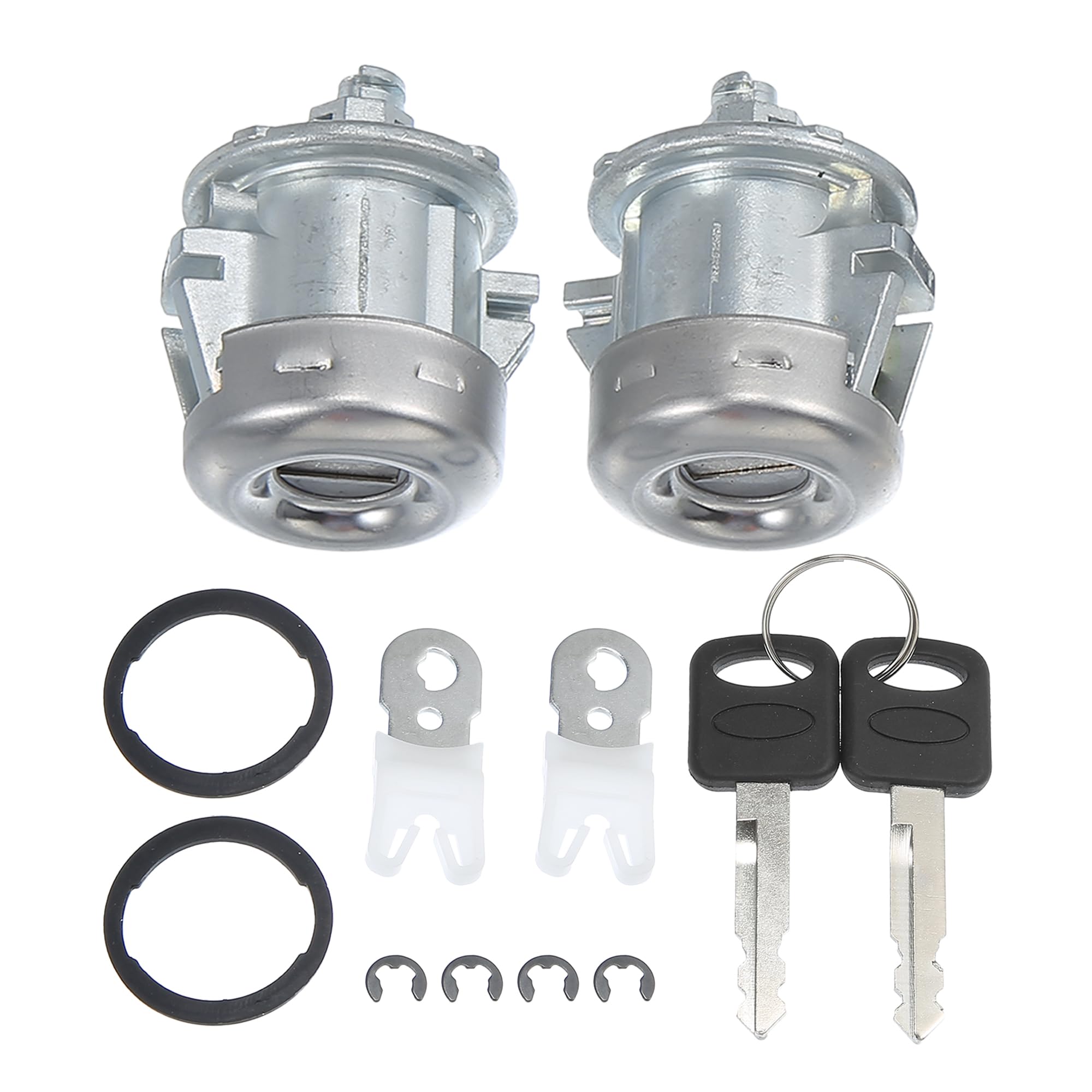 X AUTOHAUX 1 Pair Front Door Lock Cylinder Tumbler w/Key for Ford F150 F250 F350 F450 Explorer Expedition for Ranger E150 E250 E