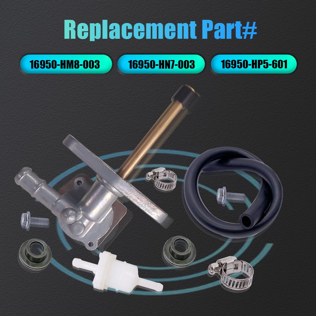 Fuel Valve Switch Petcock Fits For Honda Atv Rancher 350 400 420 450 500 650, For Honda Atv Four Wheeler Fuel / Gas Tank Petcock