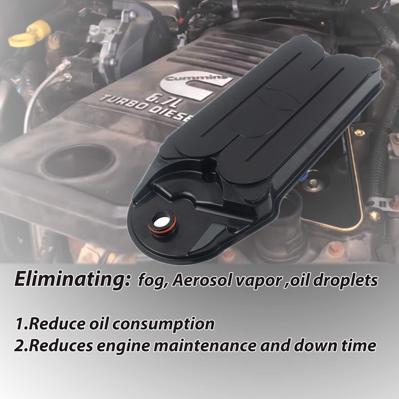 Cv52001 Crankcase Ventilation Filter Replacement For 2007-2022 Dodge Ram 2500 3500 Isb 6.7 Cummins Crankcase Breather Element Cc