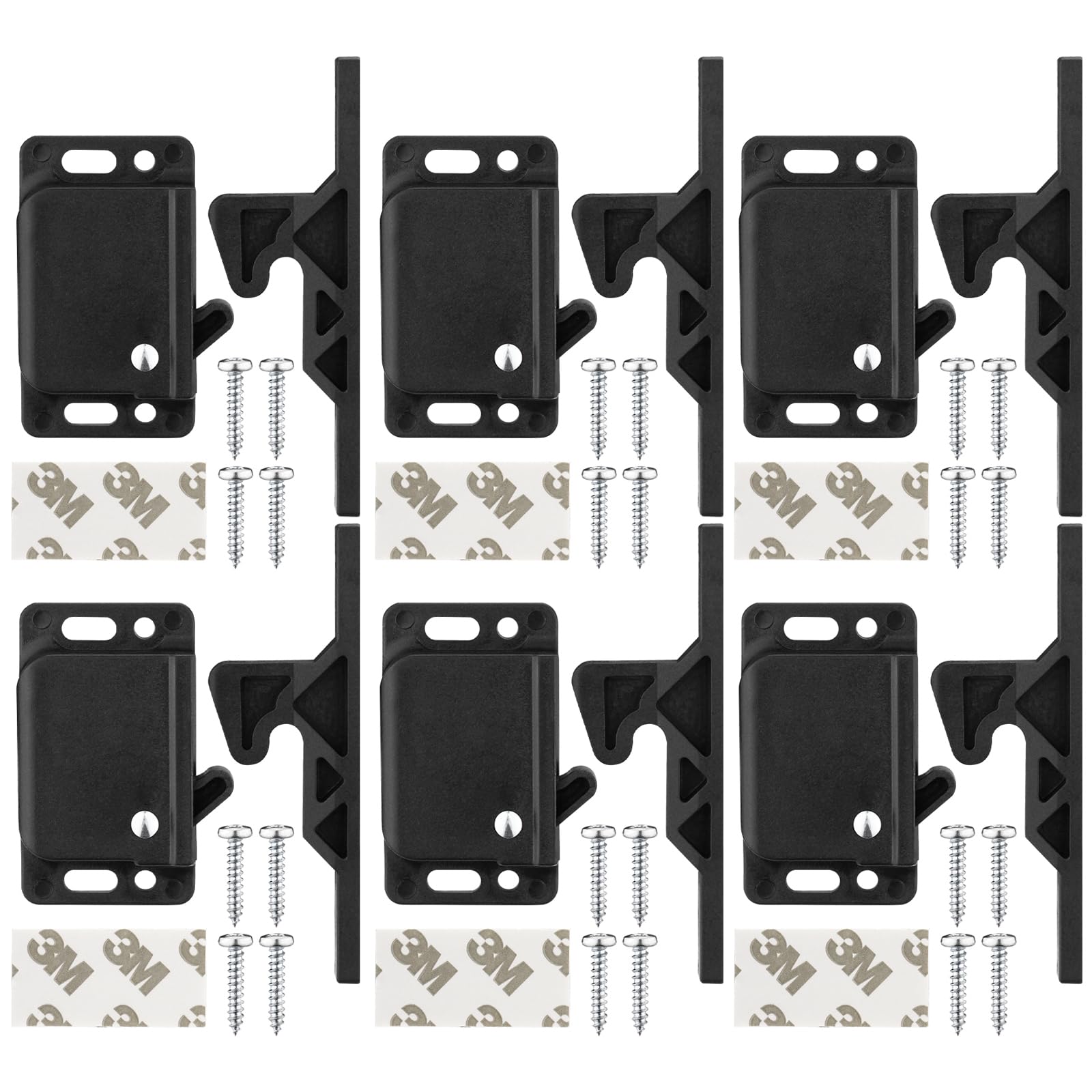 Rv Drawer Latches And Catches, 6 Pack Rv Cabinet Door Replacement Latch 10 Lbs Pull Force For Rv Camper Motor Trailor Home Offic