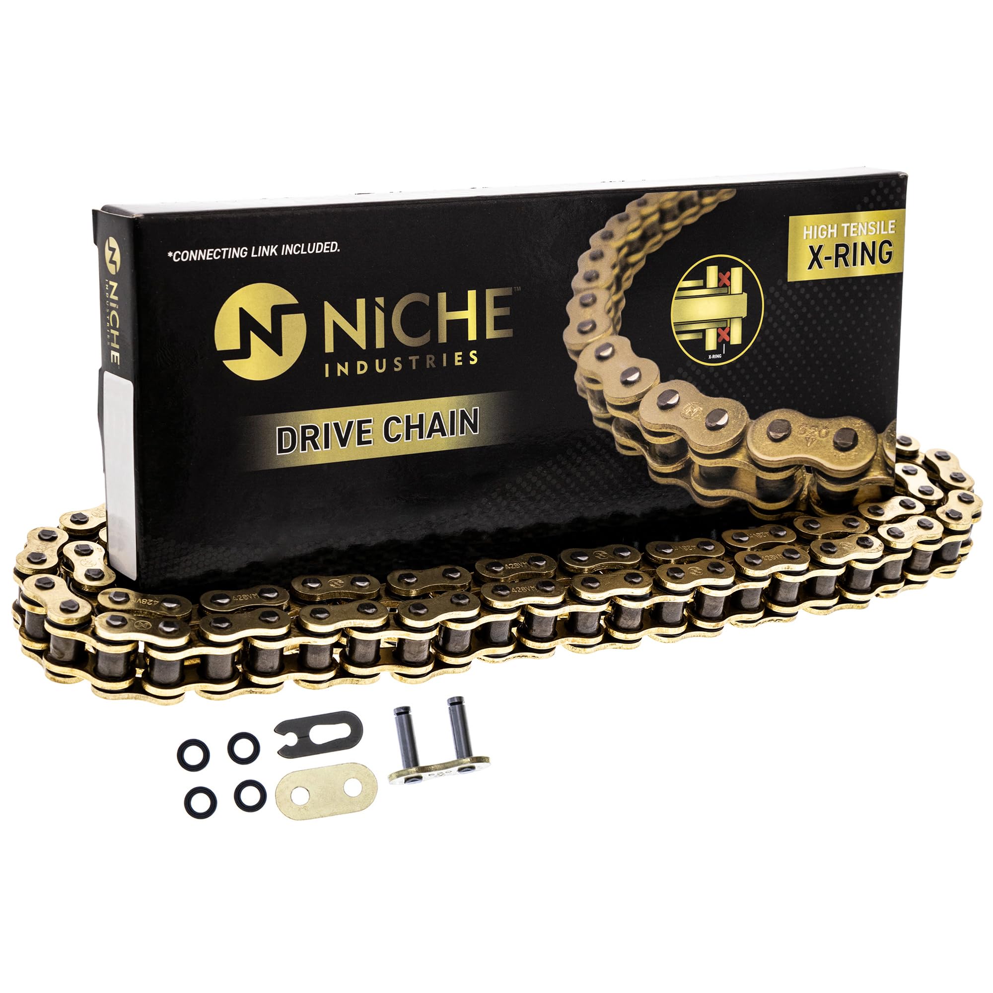 Niche Gold 428 X-Ring Chain 108 Links With Connecting Master Link