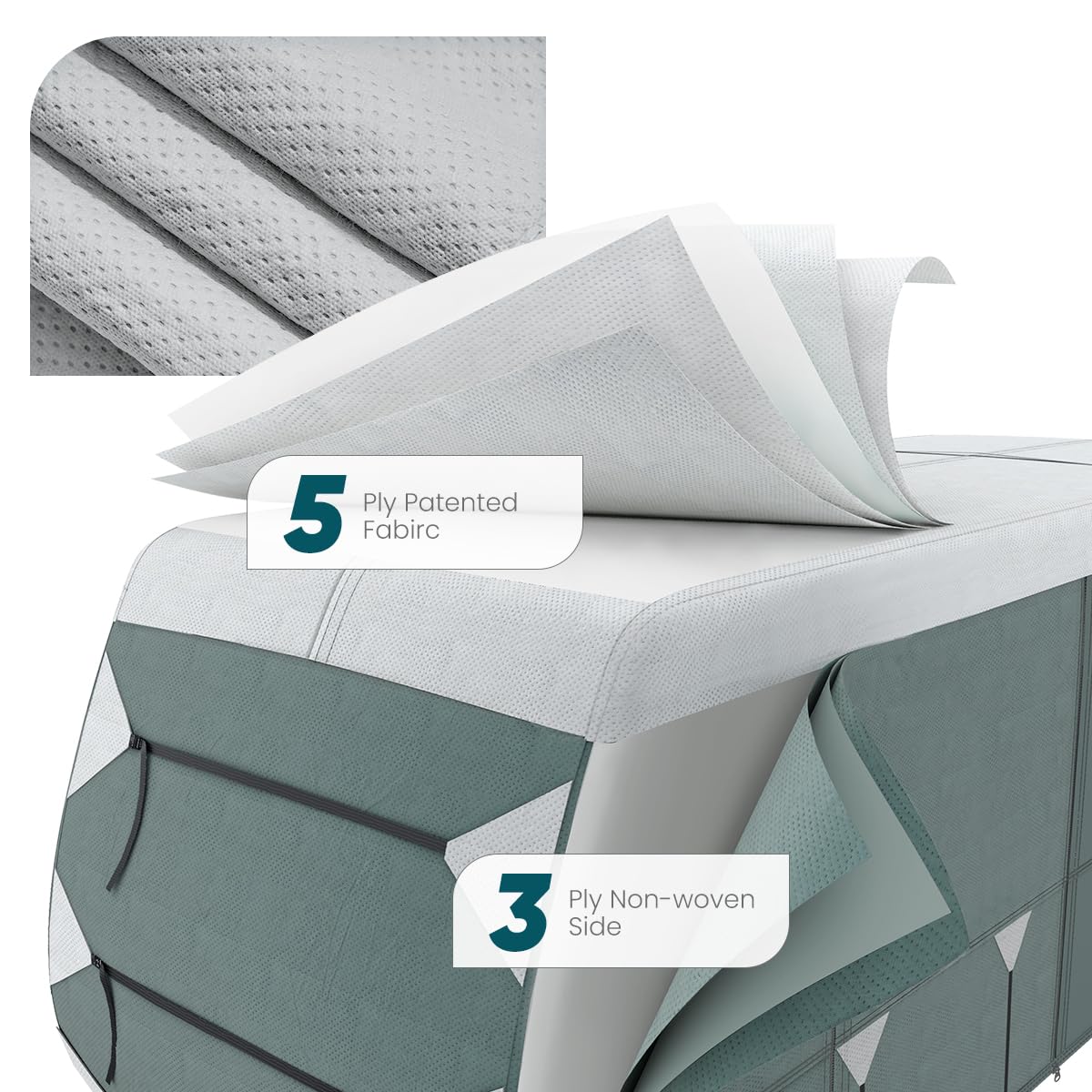 King Bird Upgraded Travel Trailer Rv Cover, Heavy Duty 5 Layers Anti-Uv Top Panel, Durable Camper Cover, Fits 26.8'- 29.8' Motor