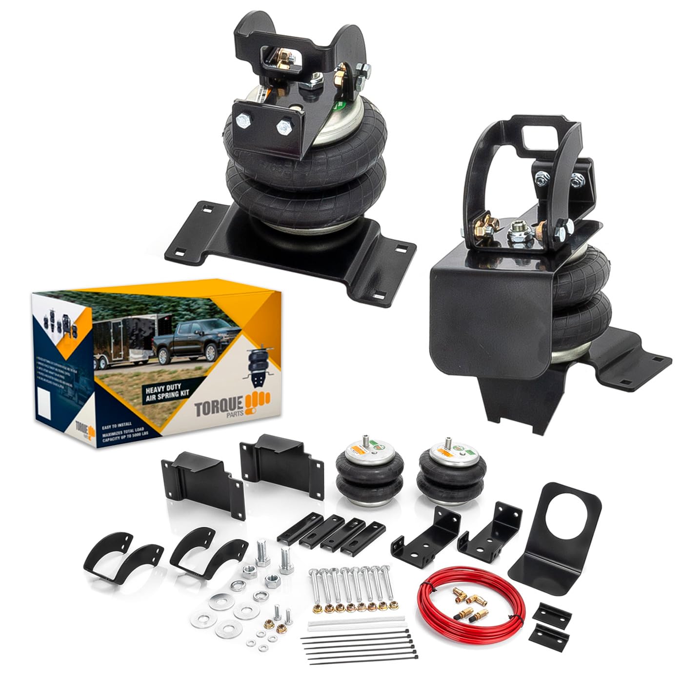 Torque Airbag Suspension Kit for 2005-2023 Toyota Tacoma 2WD/4WD, 5000 lbs, Alloy Steel, Model TR2407
