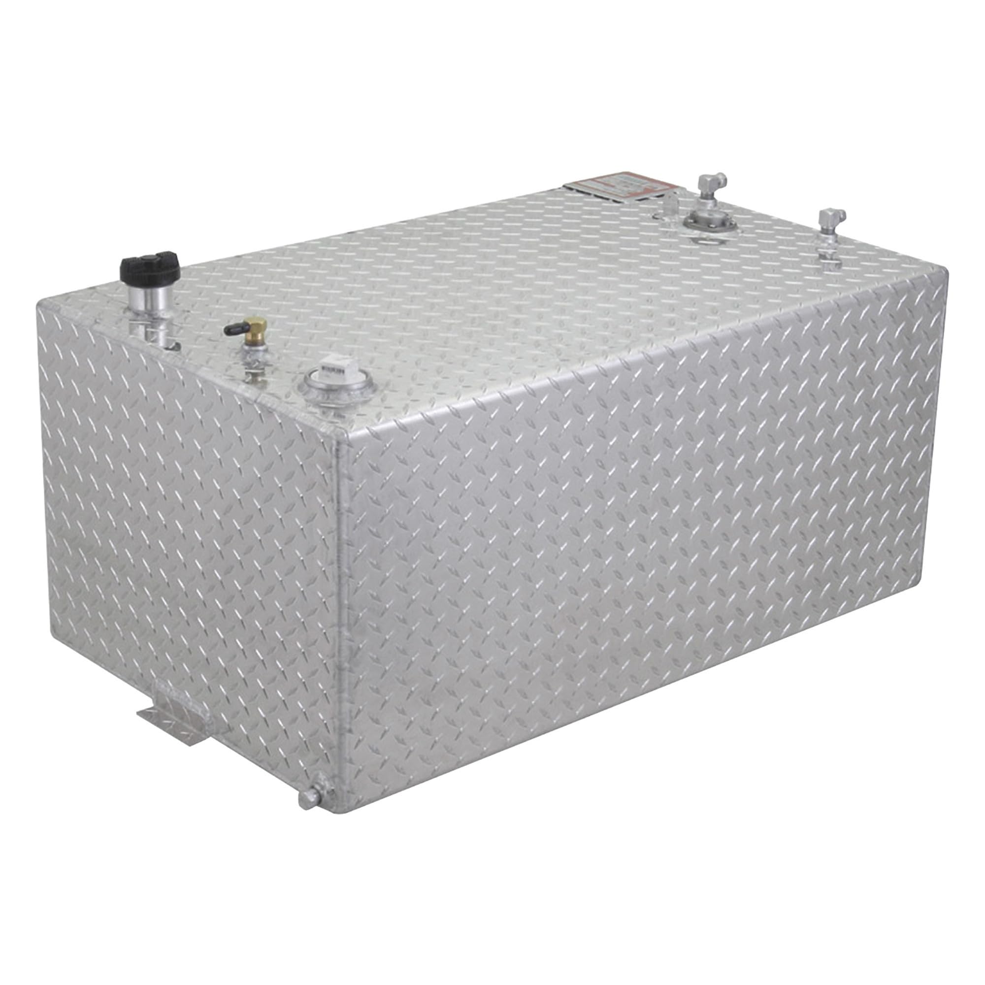 RDS MFG INC Rectangular 55 Gallon Metal Auxiliary Transfer Fuel Tank - Silver, Model 71110