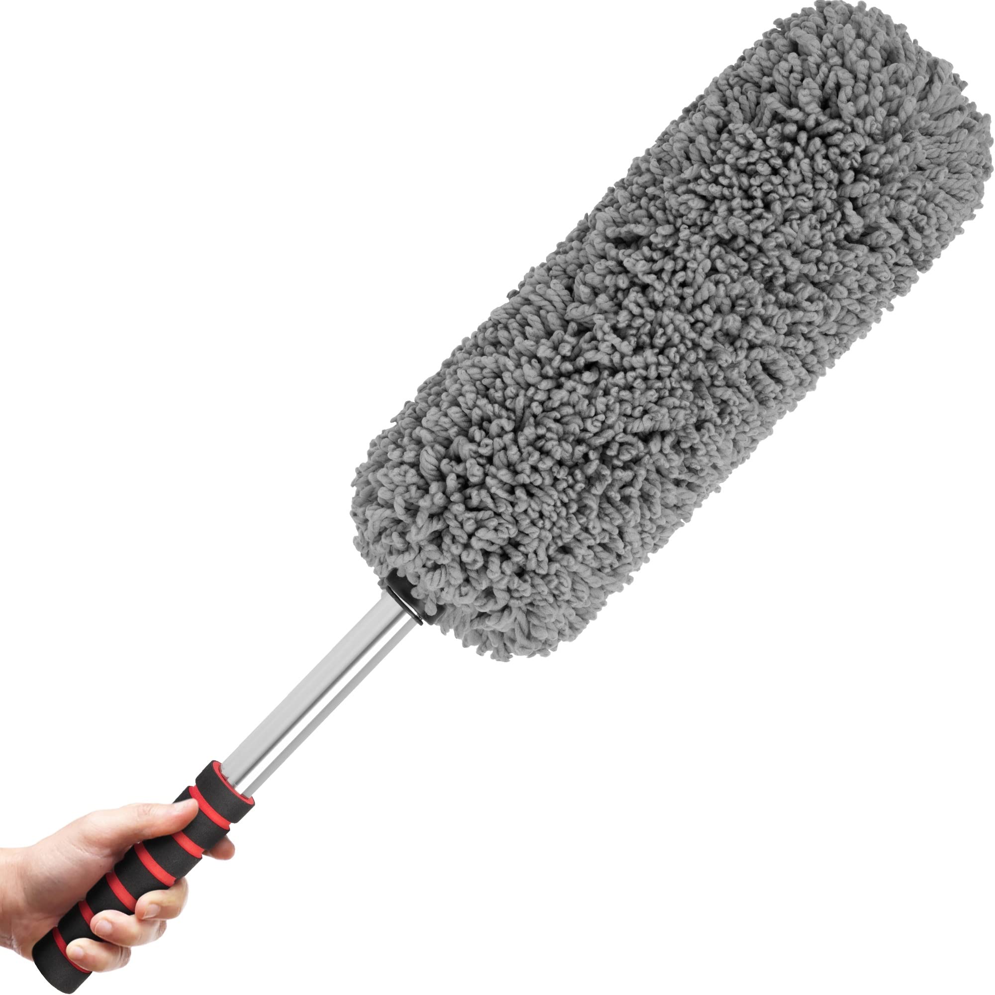 Relentless Drive Car Duster Exterior Scratch Free - Car Accessories For Women & Men - Cleaning Supplies With Premium Microfiber Includes Extra Large Extendable Handle