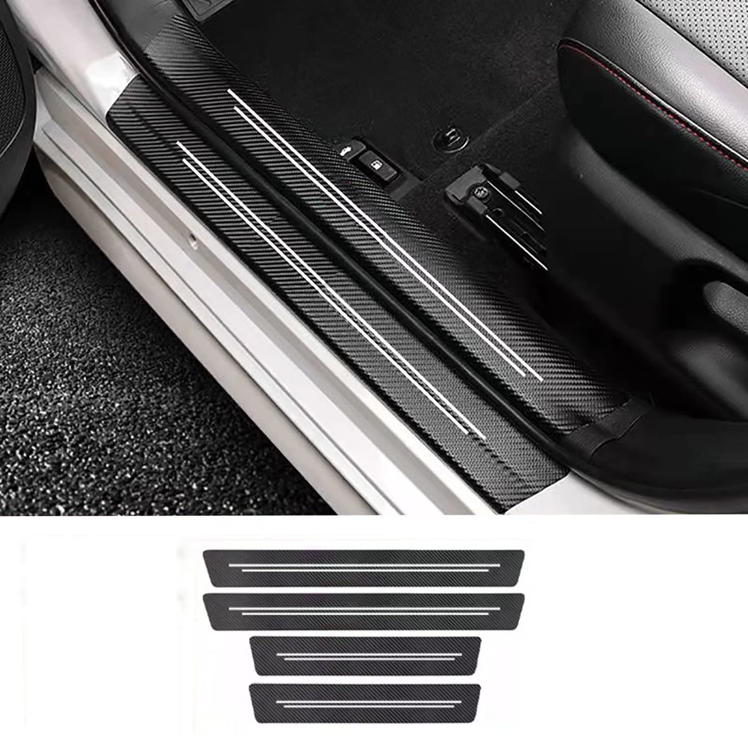 Tacopets Door Sill Protector, Door Sill Scratch Protection (For All Car Models) Door Sill Protector(4Pc)