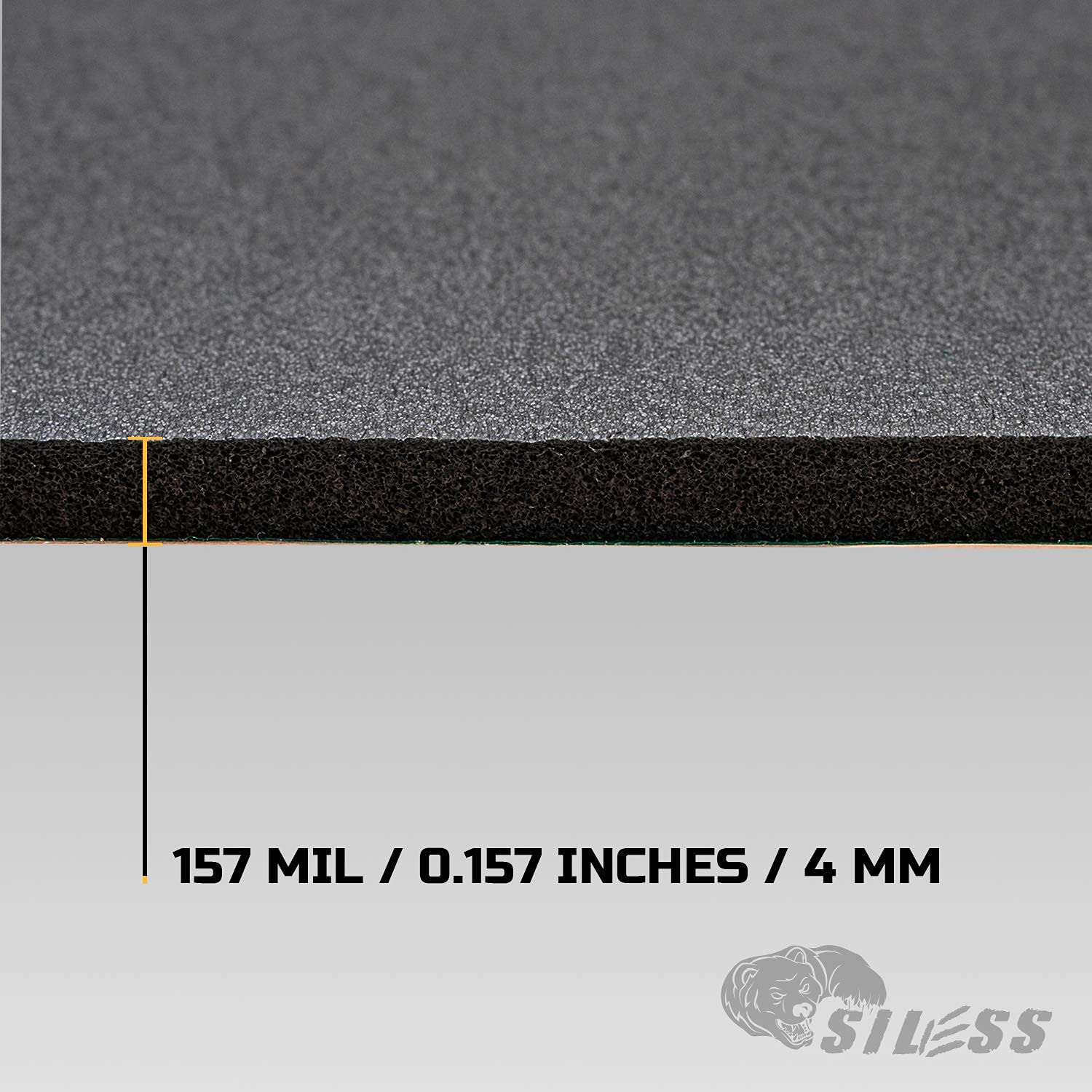 Siless Liner 157 - 4mm Closed Cell Foam Sound Deadening & Heat Insulation Mat, 36 sqft - PE Foam Car Sound Deadener Material