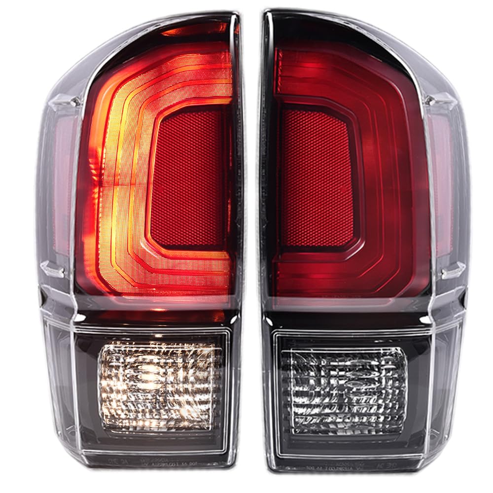 DOTCOM Tail Light Assembly Pair Compatible with Toyota Tacoma 2016 2017 2018 2019 2020 2021 2022 2023 All Models Rear Lamp Left 