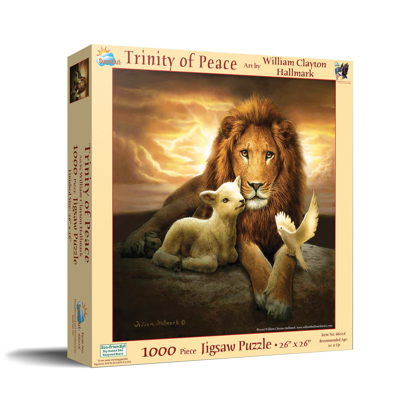 Sunsout Inc - Trinity Of Peace - 1000 Pc Jigsaw Puzzle By Artist: William Clayton Hallmark - Finished Size 26'' X 26'' Animals -
