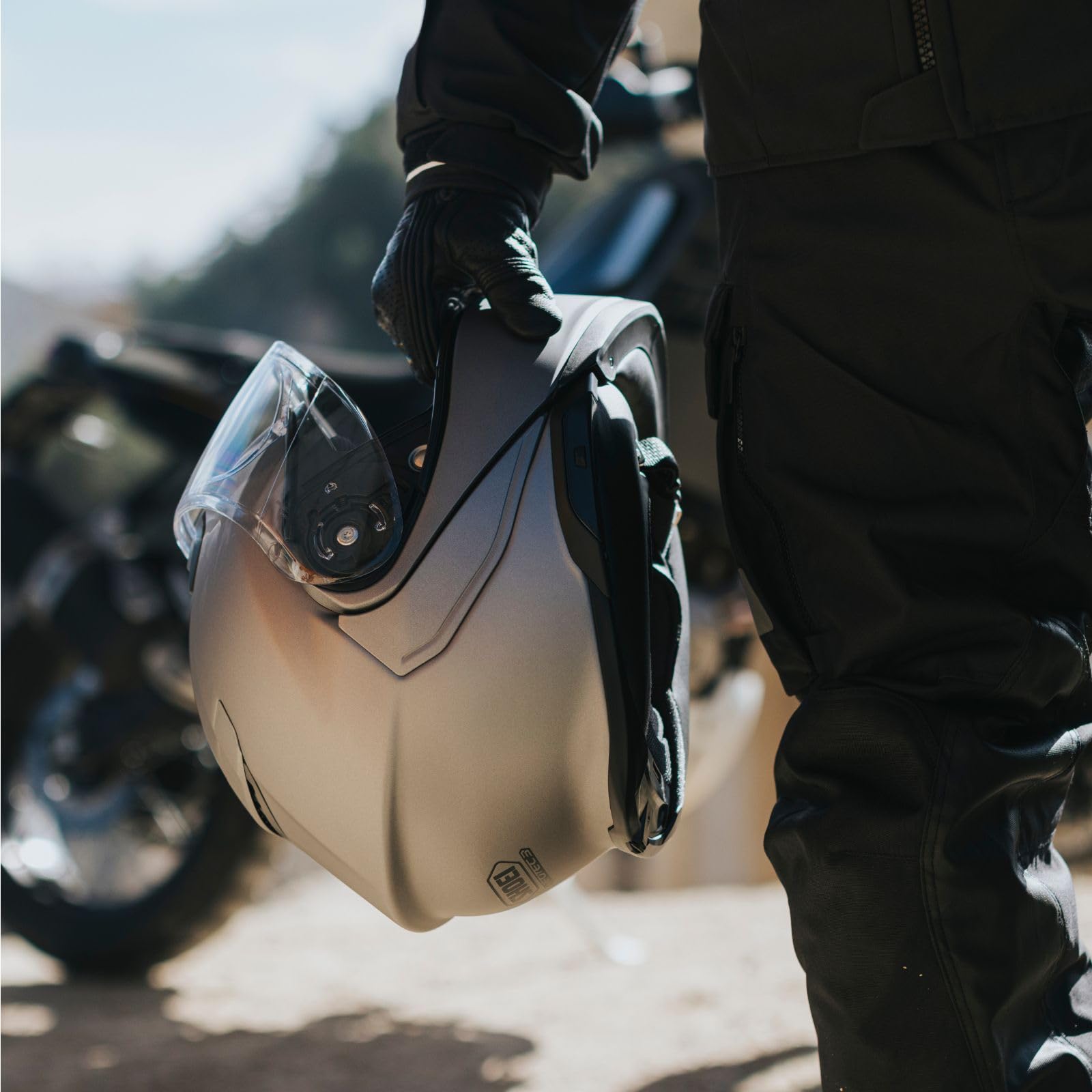 Shoei Neotec 3 Motorcycle Helmet - Medium, Light Silver, Fiberglass, Model 0120-0107-05