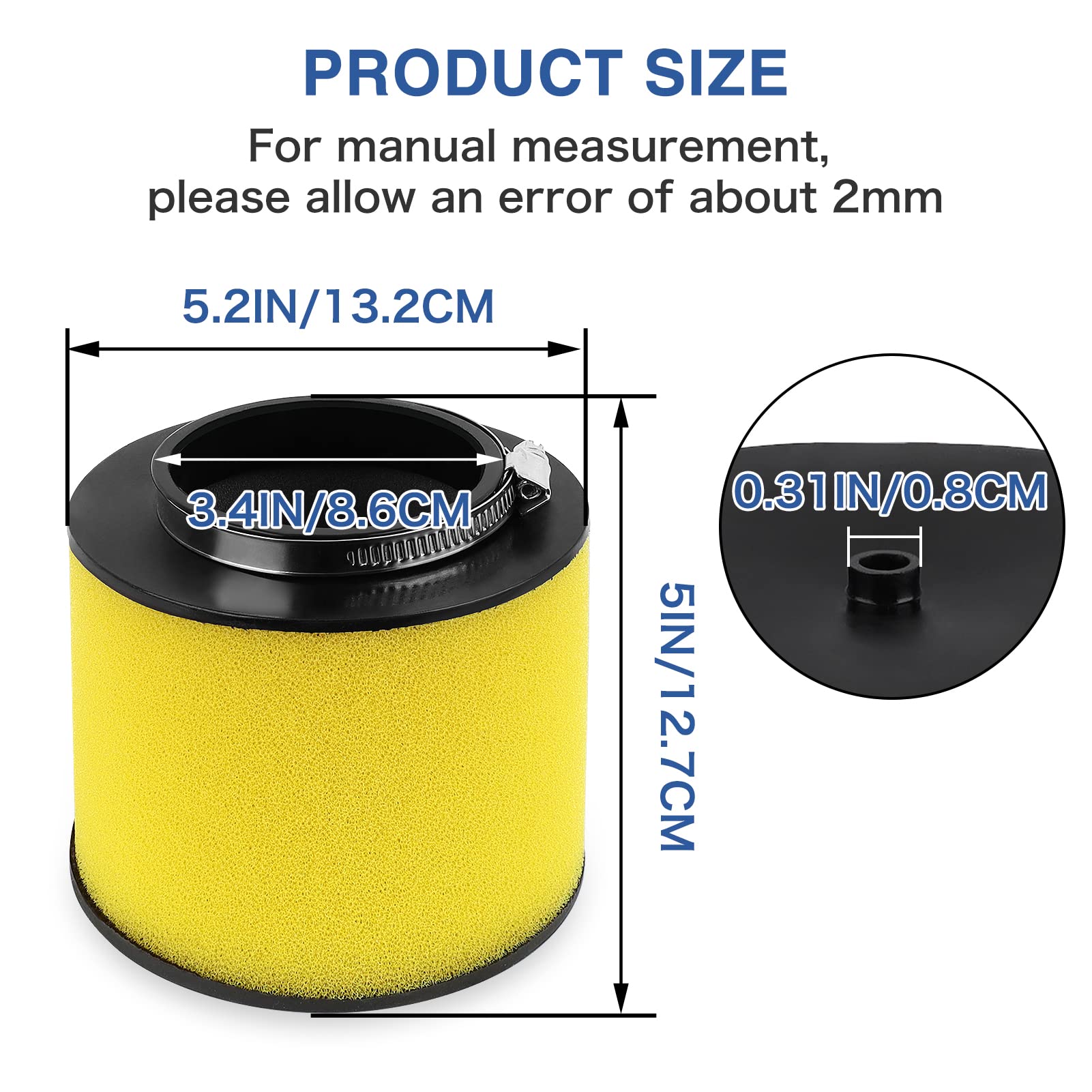 Air Filter 17254-HN1-000 for Honda Foreman 500 TRX500F Rincon 500 Pioneer 500 700 Rubicon 650 Rancher 420 Sportrax 400 TRX400EX