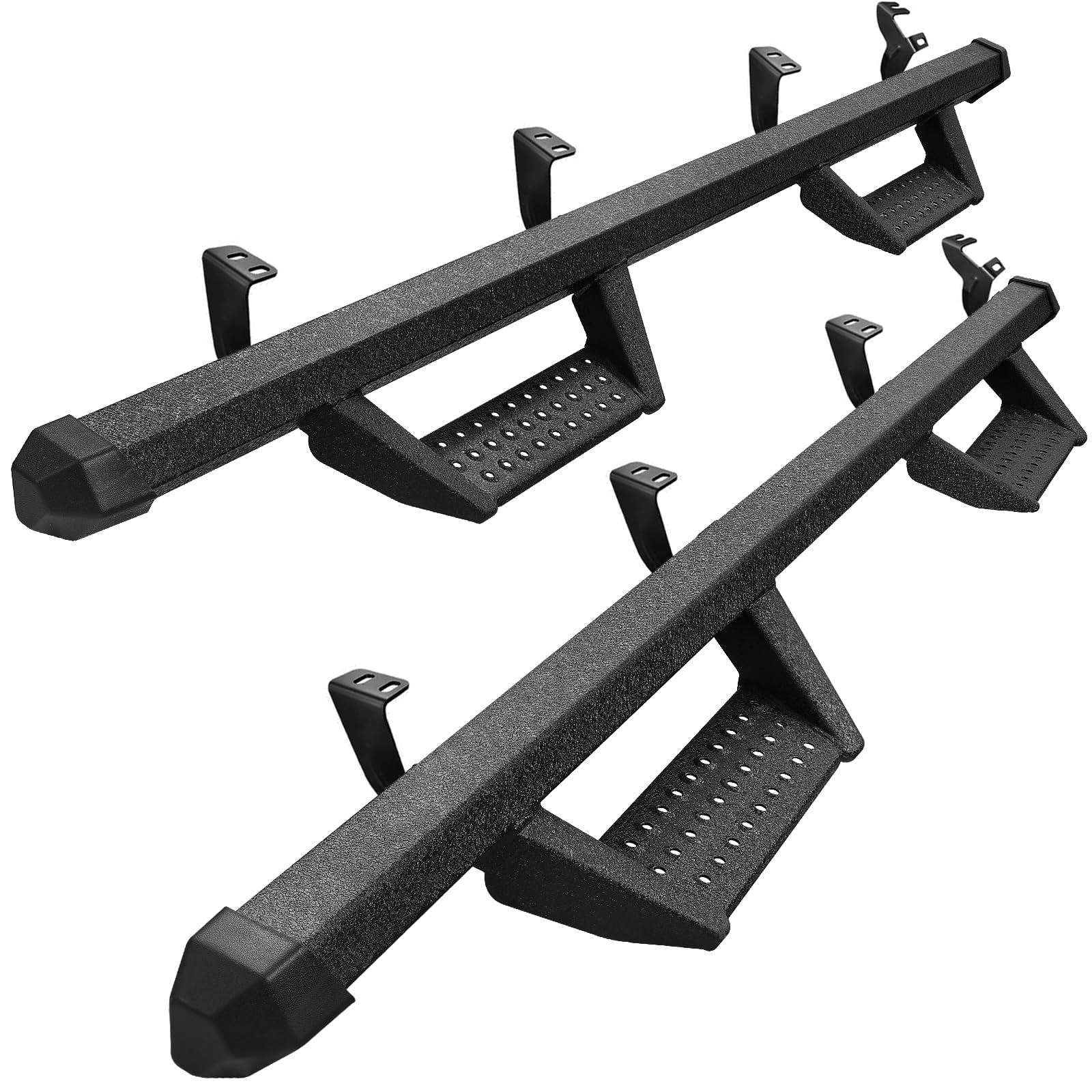 Smanow Running Boards Compatible With 2022 2023 2024 Toyota Tundra Crewmax Side Steps.3.5 Inch Drop Step Style Black Side Bars |Truck Side Steps| Nerf Bars|Side Step(Carbon Steel).