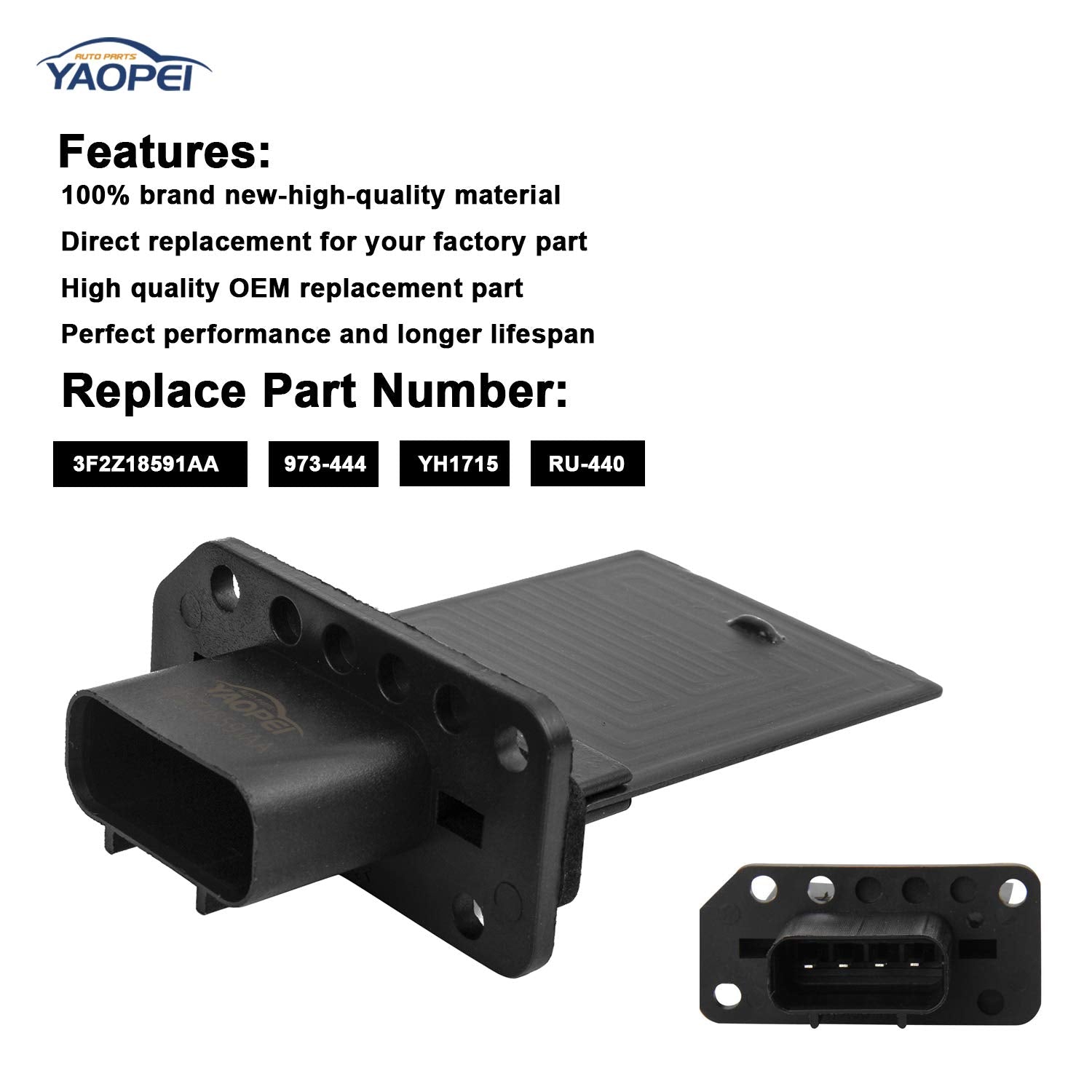HVAC Fan Blower Motor Resistor for Ford Escape, Ford Expedition, F150, F250, F350 Super Duty Mustang, Mercury Mariner, Lincoln M