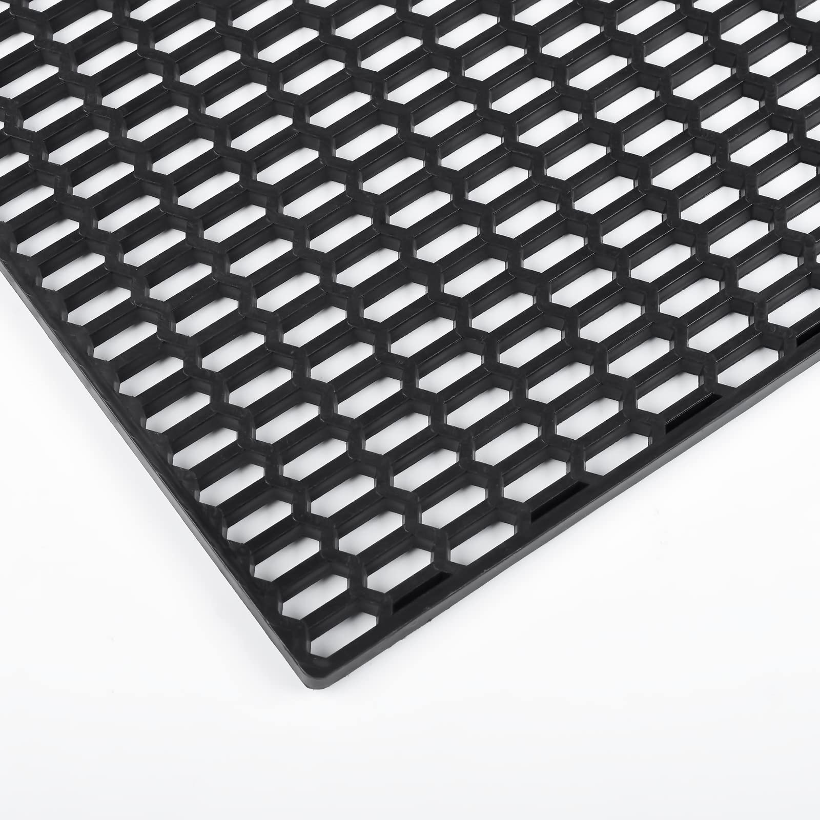 Aggauto 47''X16'' Abs Plastic Universal Car Grill Mesh, Automotive Grille Insert Bumper Honeycomb Hole 7X15Mm Hex Grids Black