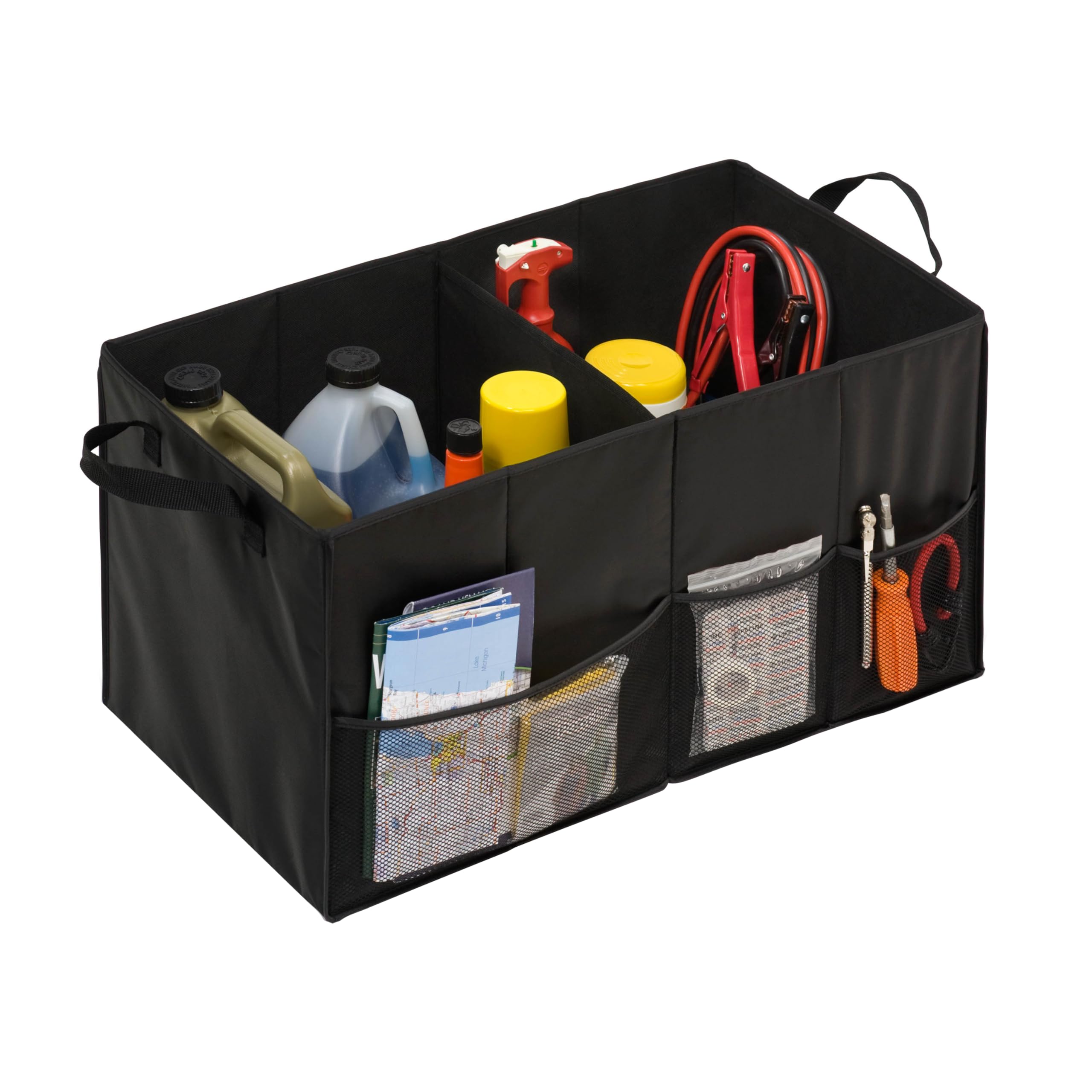 Honey-Can-Do Sft-01166 Soft Storage Chest, Black Folding Car Trunk Organizer