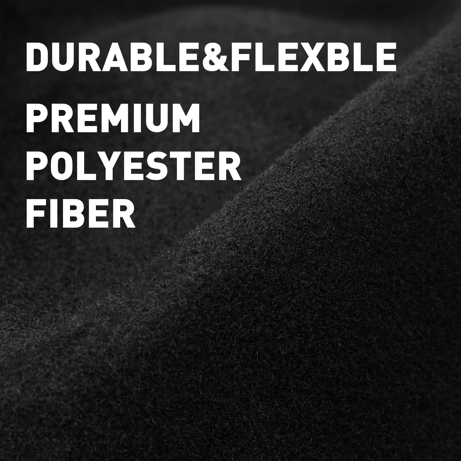 Halero Black Underfelt Carpet 78"x25" for Speaker & Auto Use - Durable Polypropylene Liner for RV, Boat, Truck, Car Trunk