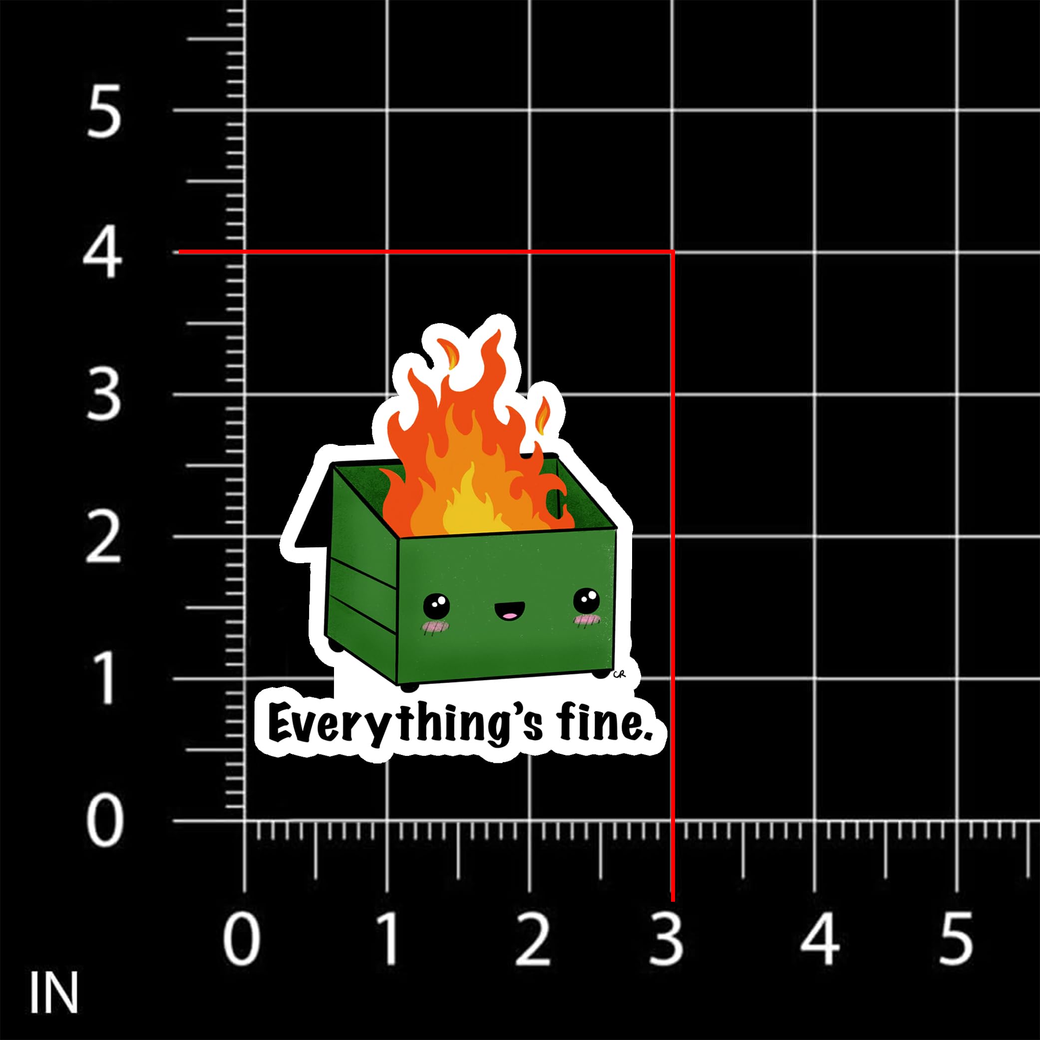 3 Pcs - Funny Dumpster Fire Meme Sticker 3X4 Inch, I'M Fine It'S Fine Everything Is Fine Gifts For Coworkers, Friends, Laptop Bo
