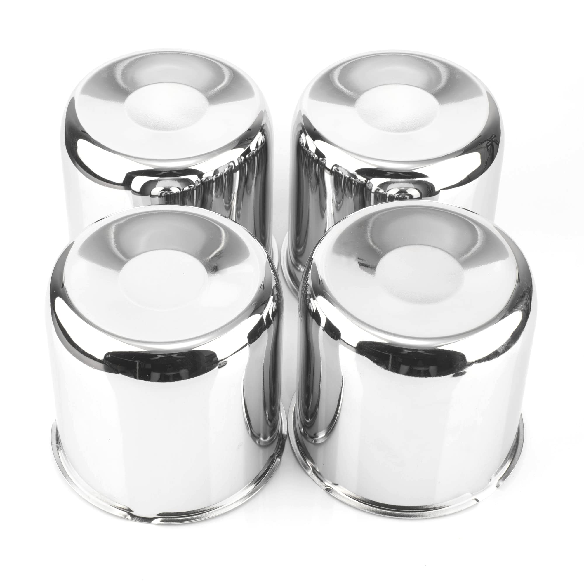 Rtrhinotuning 4Pcs 4.88Inch Push Through Center Caps Chrome Fit For 4.88'' Trailer/Truck Suv Rv Wheel Rims Center Bore,4.8'' Tal