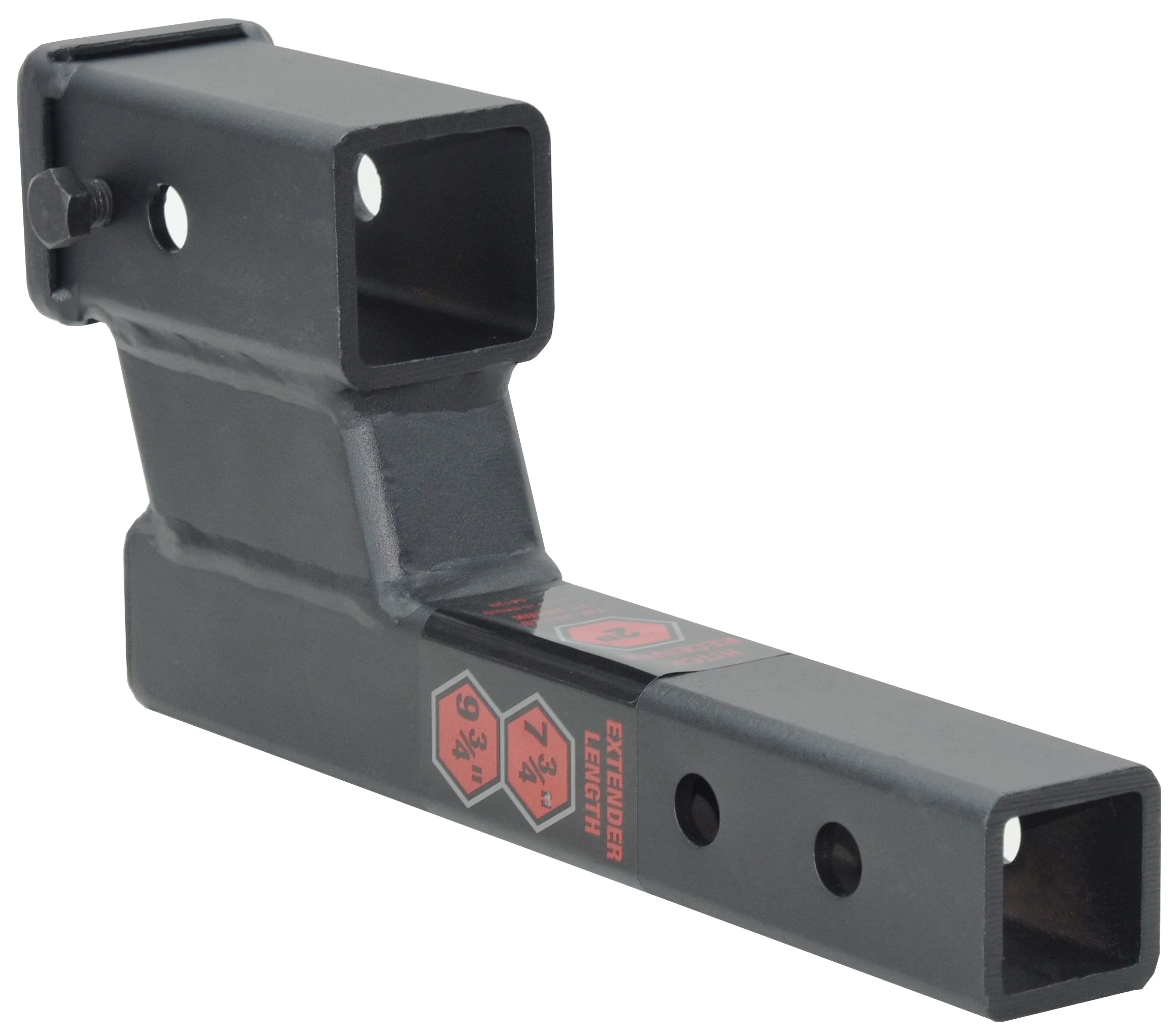 Toptow Trailer Receiver Hitch Extender Adapter 4'' Drop/Riser, 8'' And 10'' Extension Length, 2'' Shank, 7500Lbs Towing Capacity
