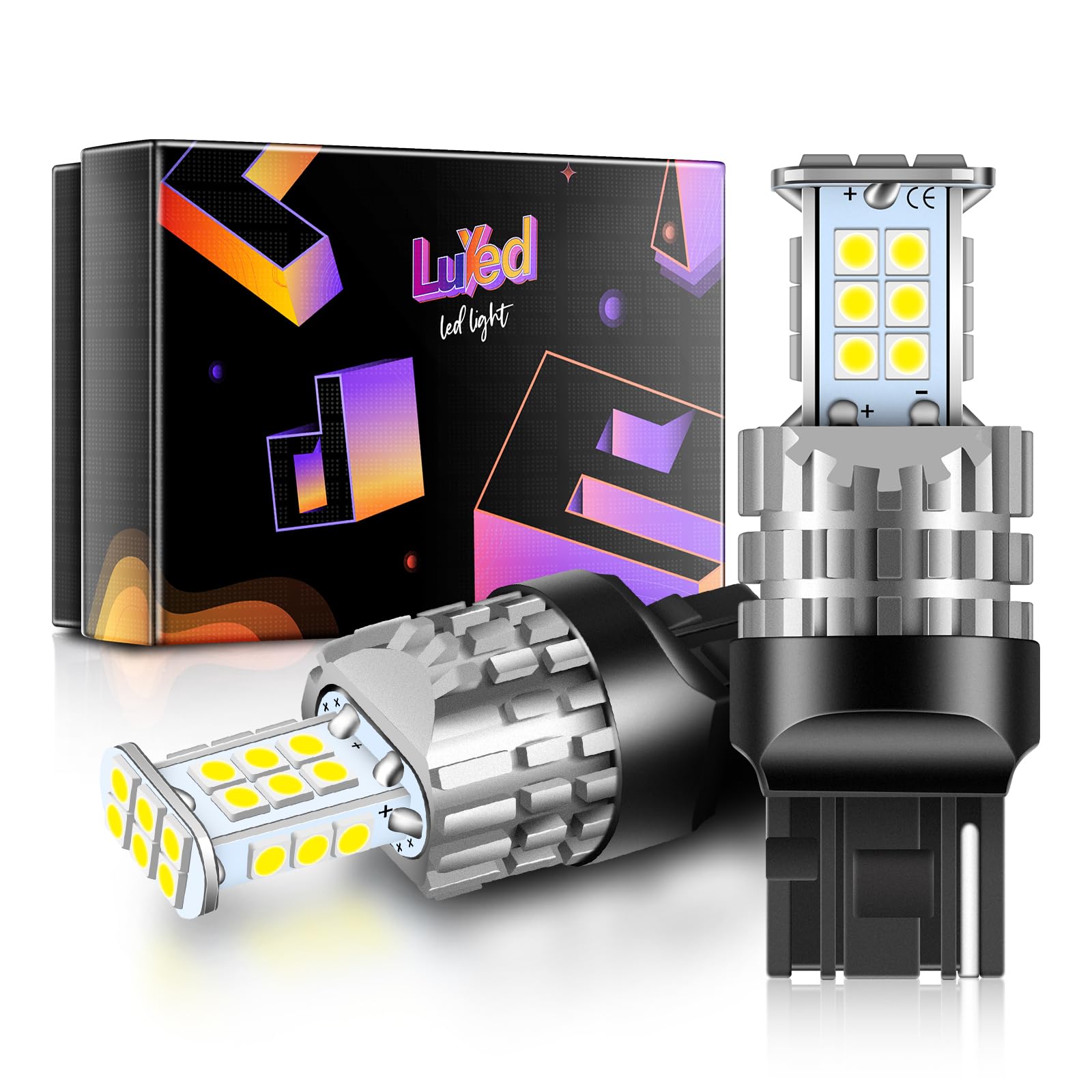 Luyed 7440 Led Bulb Reverse Lights 3100 Lumens T20 7440Na 7441 W21W Led Bulbs Used For Backup Reverse Lights Turn Signal Lights,