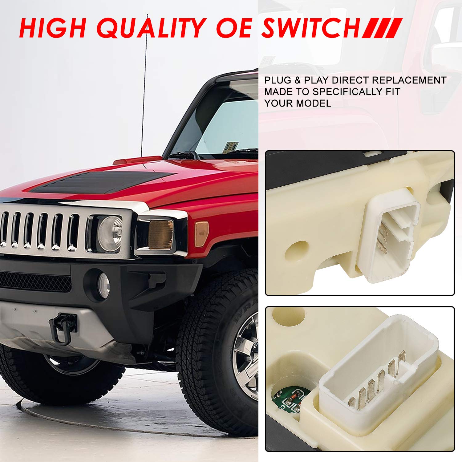 Oe Style Right Passenger Side Master Power Window Control Switch Replacement For Colorado Canyon Hummer H3 Isuzu I-Series 04-12