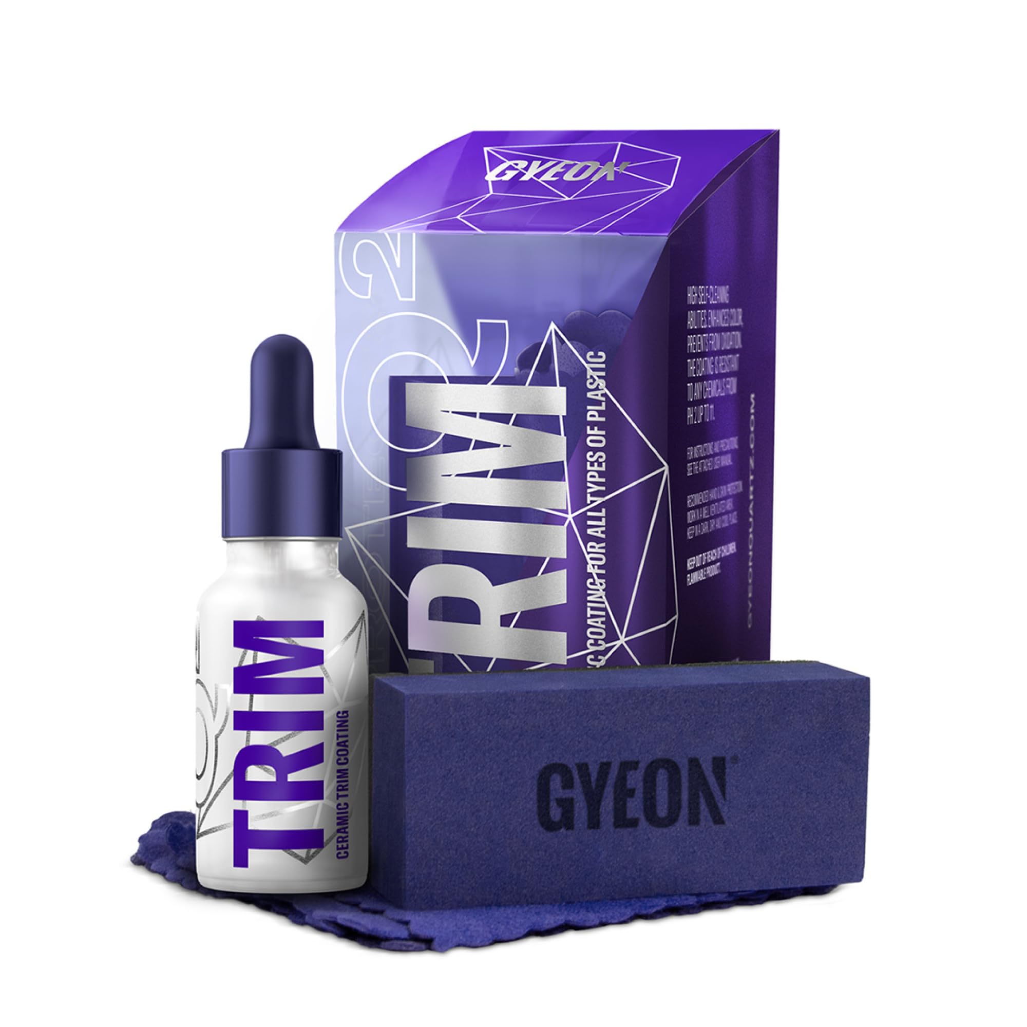 Gyeon Trim EVO 30ml - Black Trim Restorer & Hydrophobic Coating for Plastic, Model GY-0308