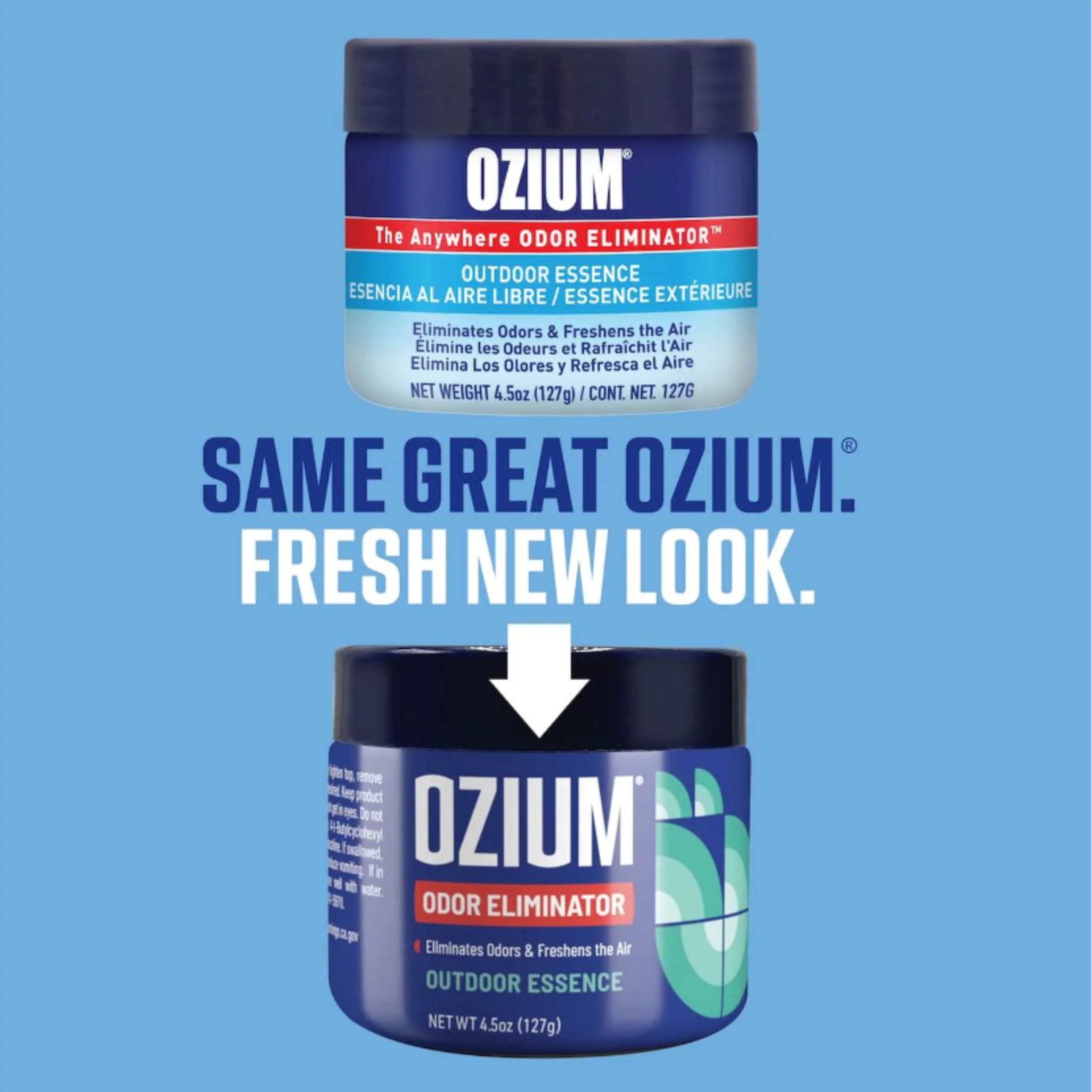 Ozium 4.5 Oz. Odor Eliminating Gel for Homes, Cars, Offices and More, Outdoor Essence, 4 Pack