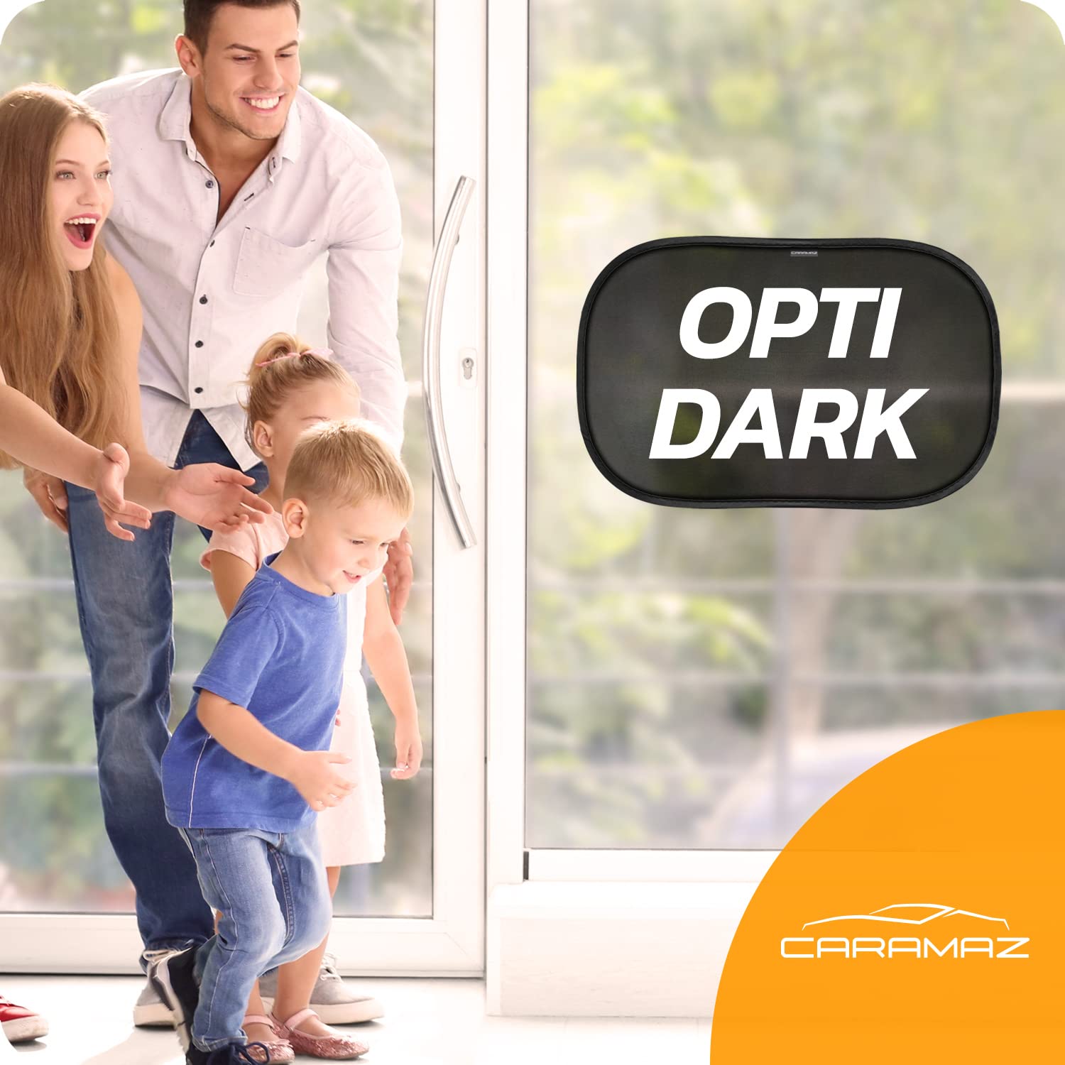 Caramaz Car Window Shade For Baby With Certified Uv-Protection 2 Pack - 20''X12'' Optidark