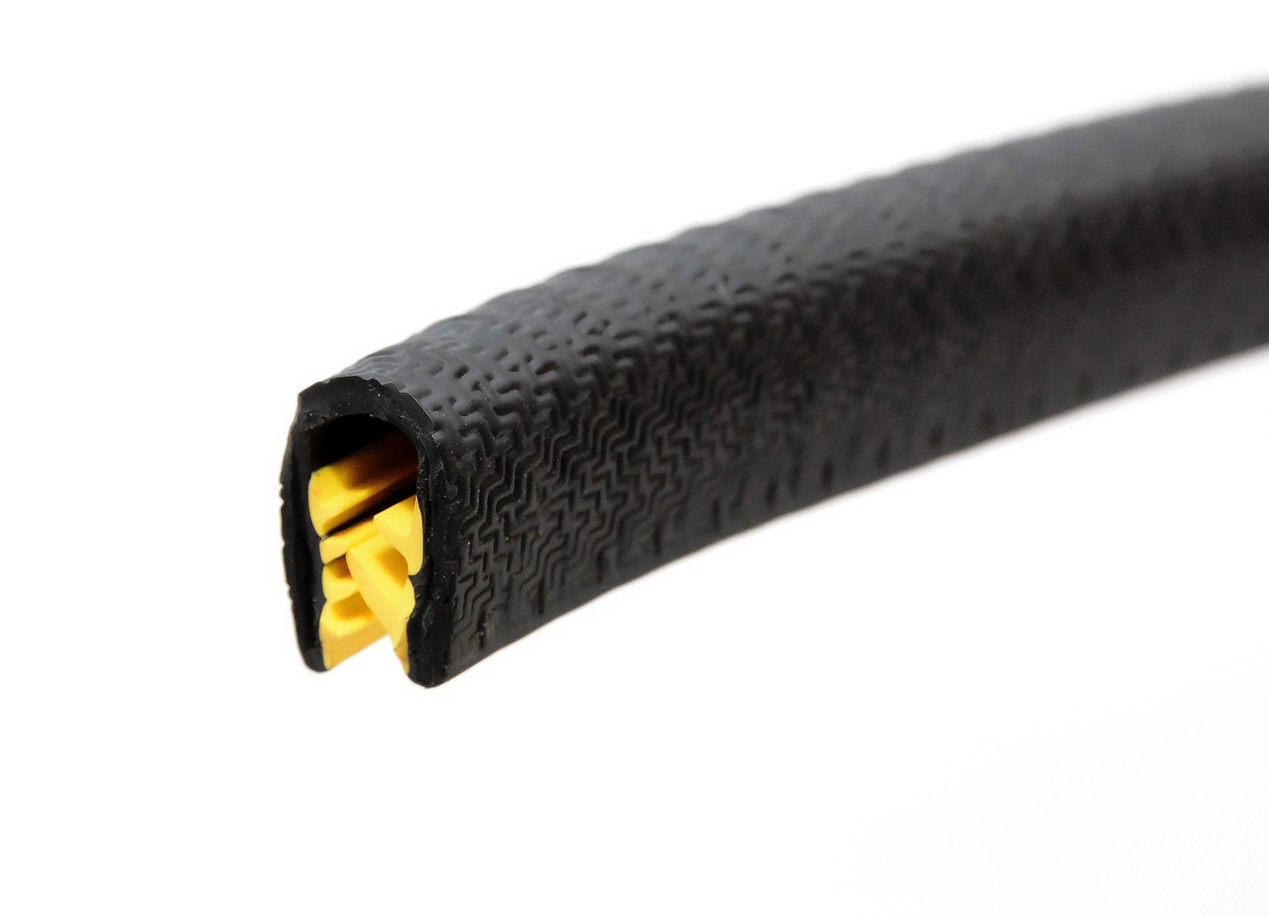 M M Seals - Edge Trim Black Fits 1/5 Inch (4.9Mm), Leg 0.65 Inch (16.6Mm), Length 20 Feet (6Meter) - Protective Edging Strip For
