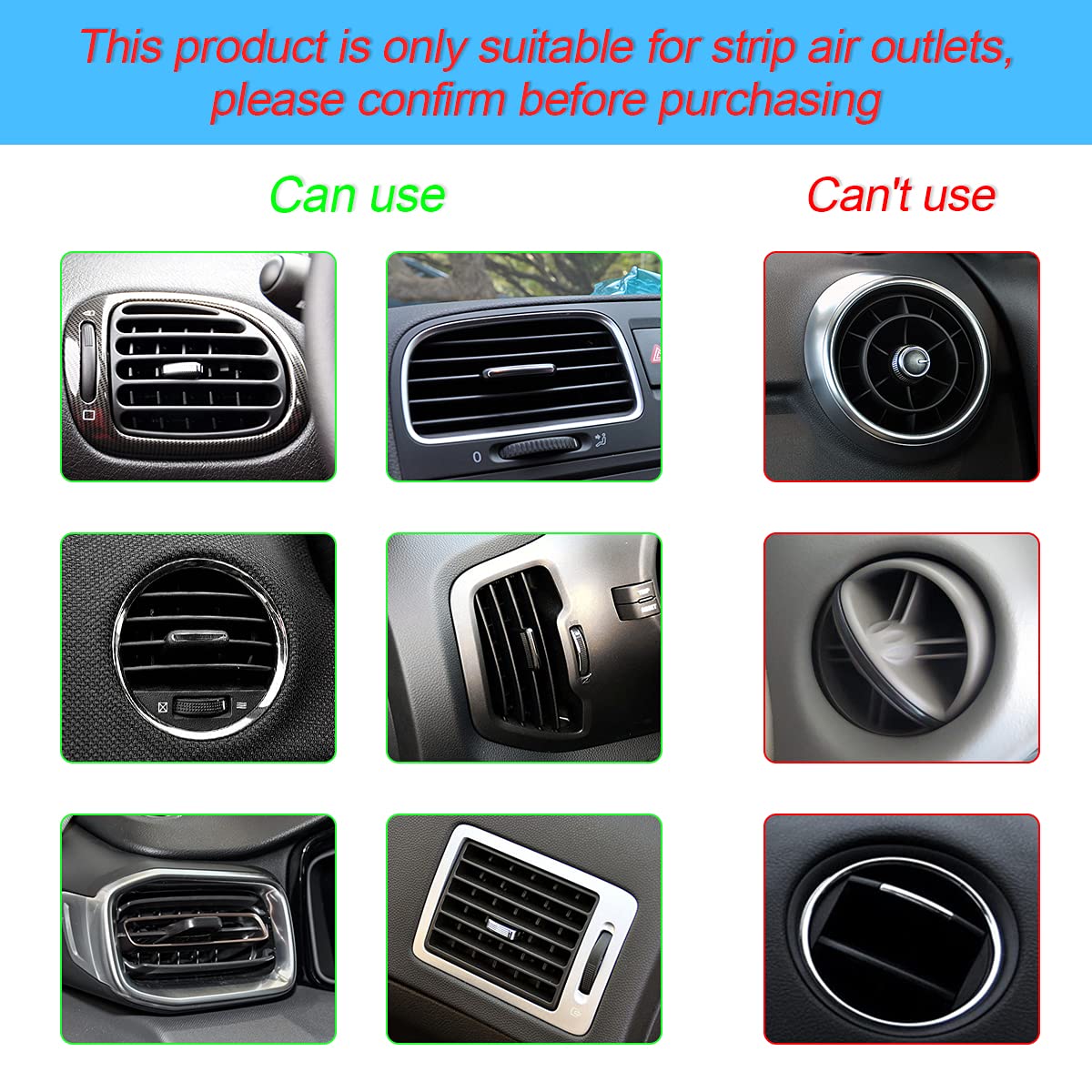 20 Pieces Car Air Conditioner Decoration Strip For Vent Outlet, Universal Waterproof Bendable Air Vent Outlet Trim Decoration, Suitable For Most Air Vent Outlet, Car Interior Accessories (Silver)