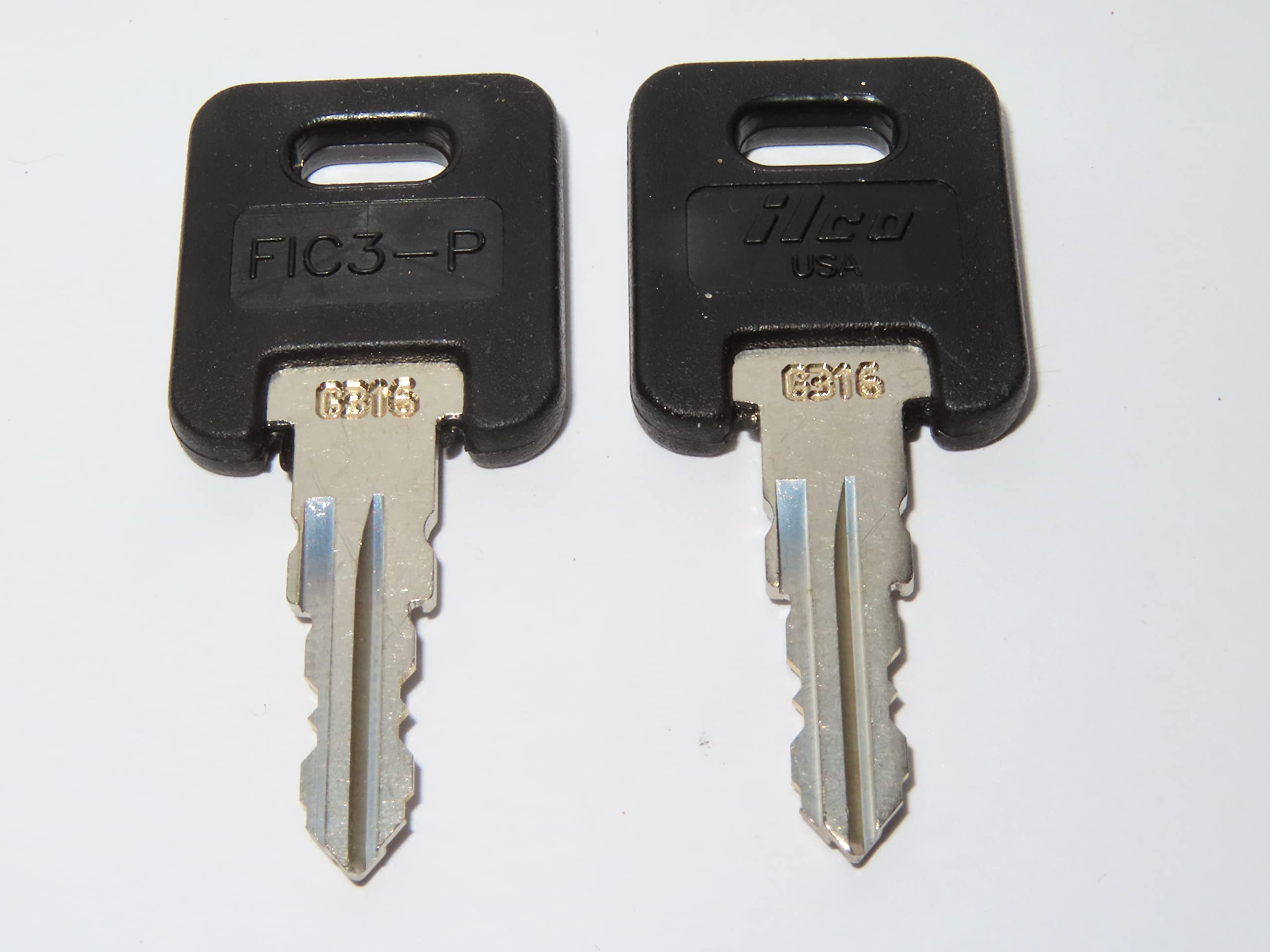 Global Link Rvs Motorhome Trailer Keys 2 Black Top Keys Cut To Key/Lock Number From G301 To G351 Ilco Black Top Fic3P Keys For G