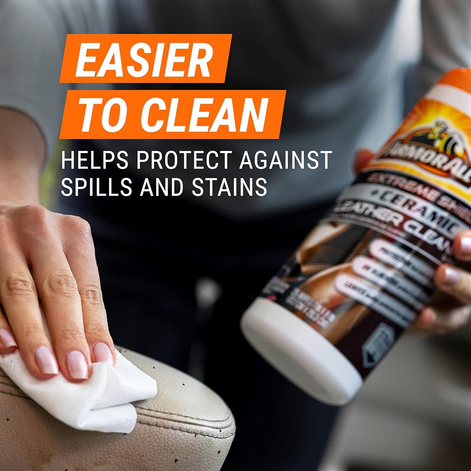 Armor All Ceramic Car Leather Cleaning Wipes, Use On Heated Seats And Leather Surfaces, Includes Ceramic Leather And Extreme Pro