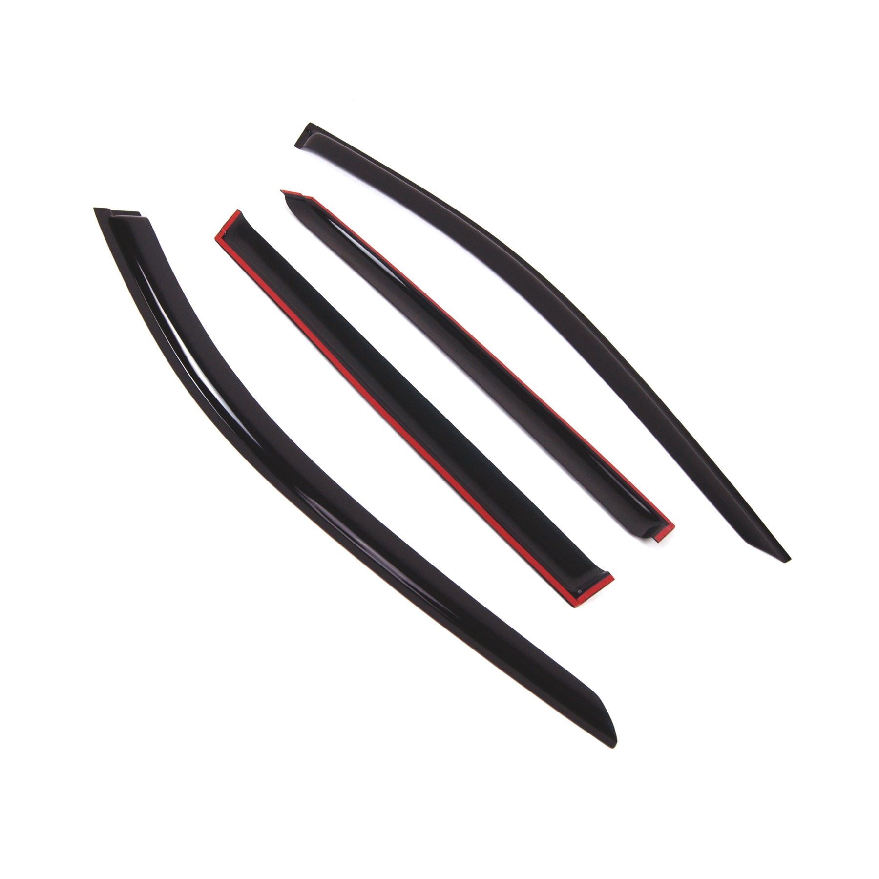 Tuningpros Outside Mount Window Vent Visors Rain Guards Compatible With Nissan Rogue 2017-2018 | Side Window Wind Deflectors Rai