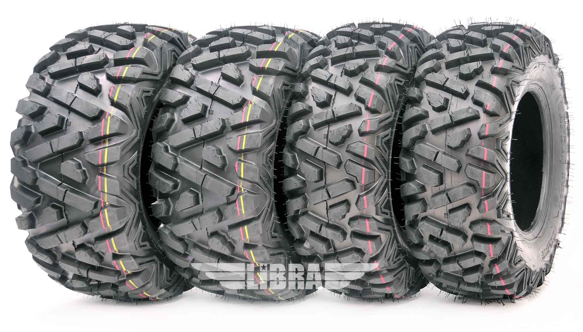 Set Of 4 Wanda Atv Tires 23X8-11 23X8X11 & 25X12-9 25X12X9 P350 Deep Tread Mud …