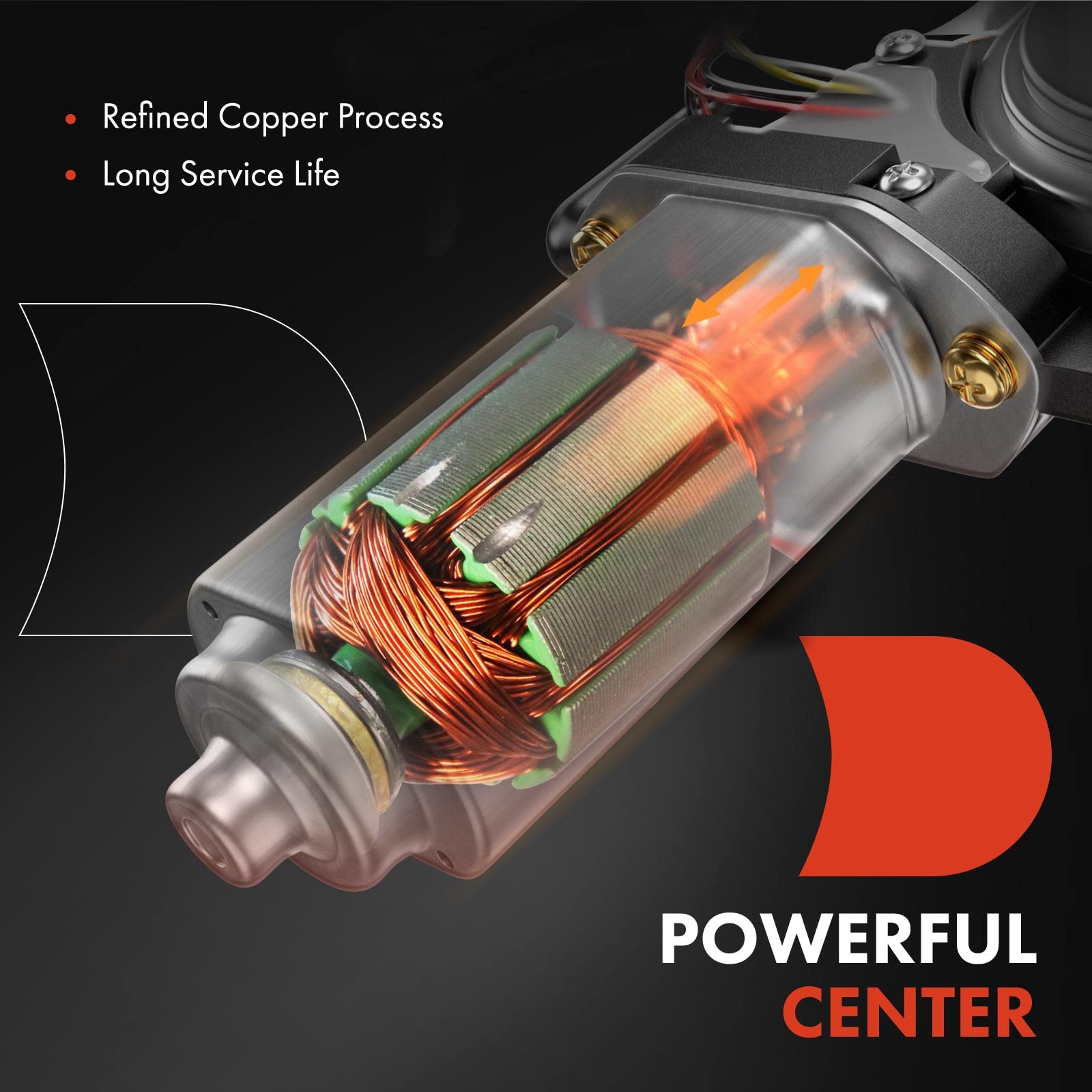 A-Premium Front Right Power Window Lift Motor Compatible with Infiniti G35 2003-2007 Coupe & Nissan 350Z 2003-2008 Coupe, 350Z 2