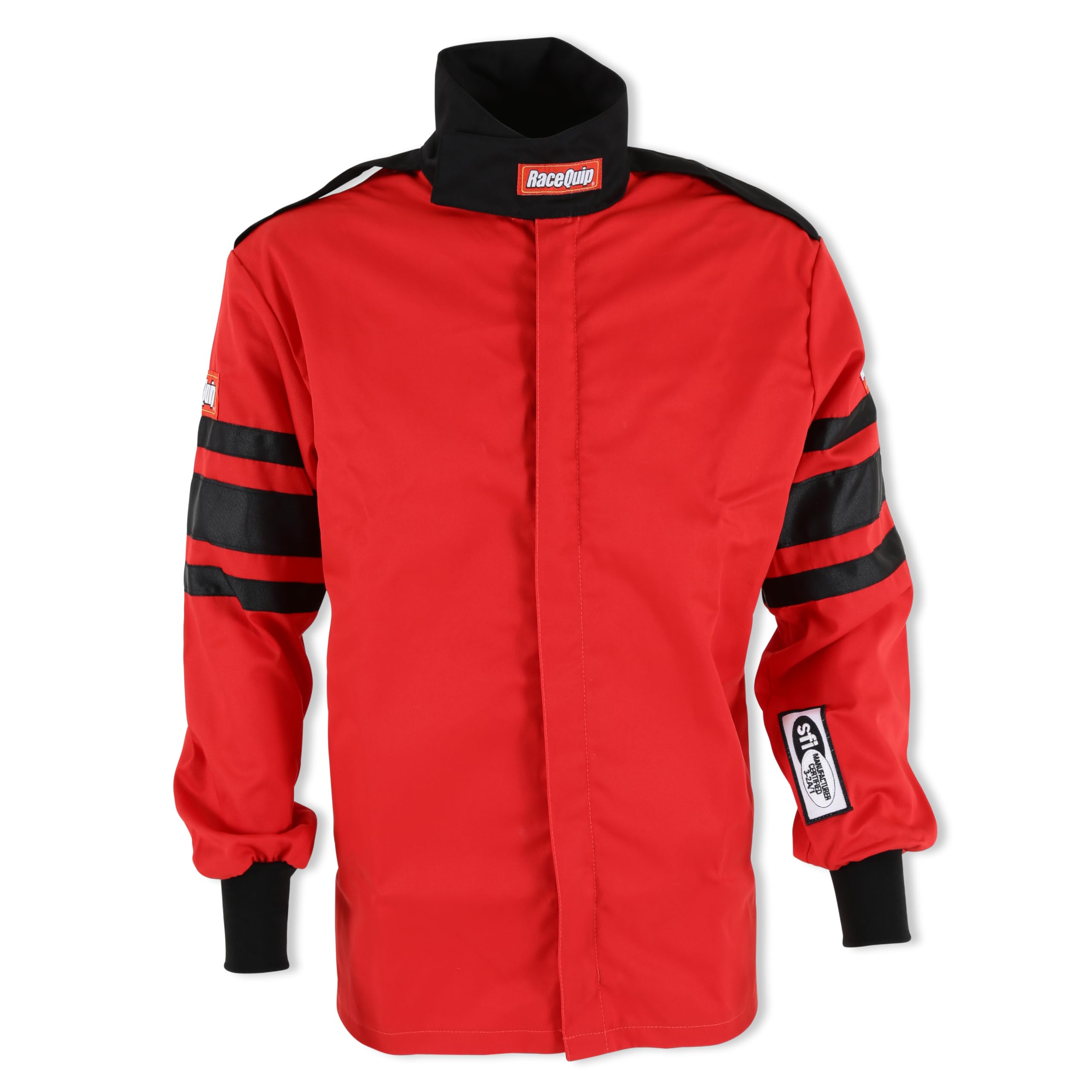 RaceQuip 111016RQP 110 Series Driving Jacket SFI 3.2A/1 - Red/Black Stripe - XL
