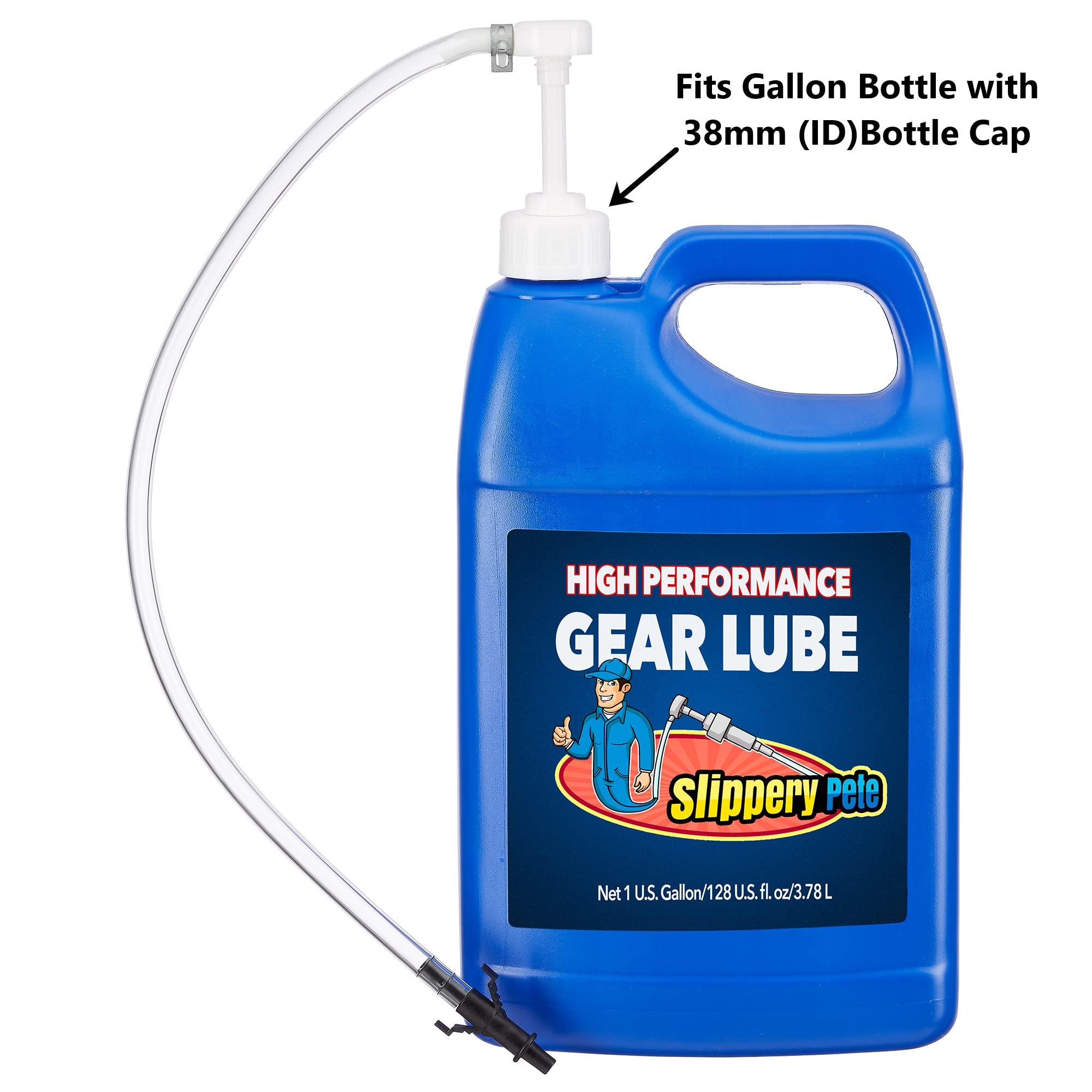 Slippery Pete - Fluid Pump For Wide-Mouth Quart Bottles - 8Cc Per Pump Stroke And 3Rd Hand Adapter, Transfer Gear Oil, Transmiss