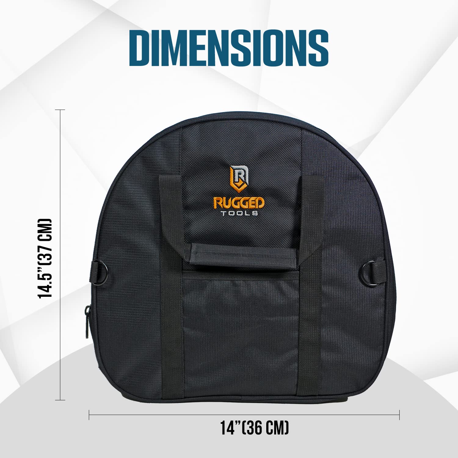 Rugged Tools Cable Bag - Jumper Cable Bag - Storage & Organizer For Cables, Cords, And Hoses Including Ev Charging Cables For El