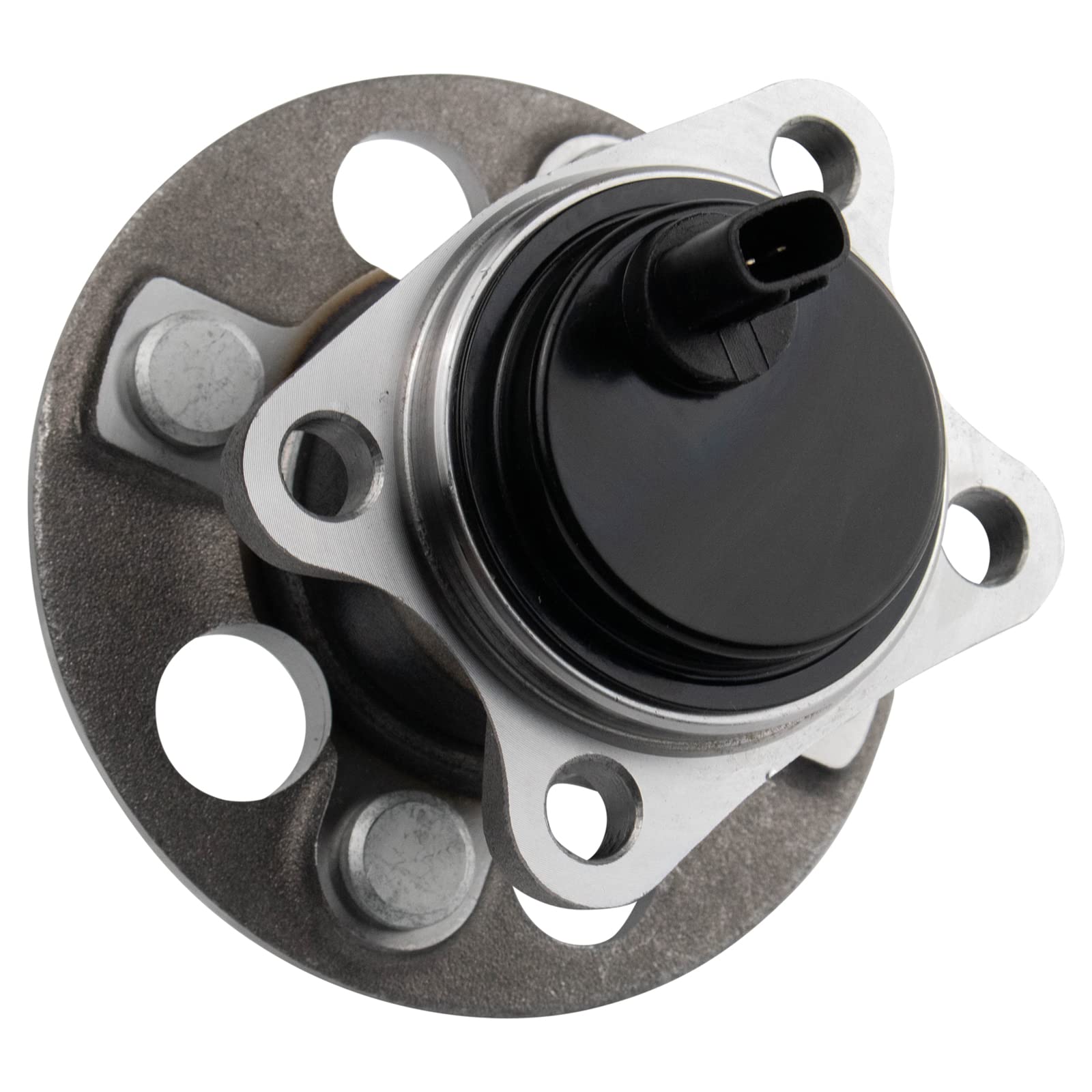 TRQ Rear Wheel Hub Bearings Assembly Set for 2015-2018 Toyota Yaris, Model BHA71293, Cast Iron Construction