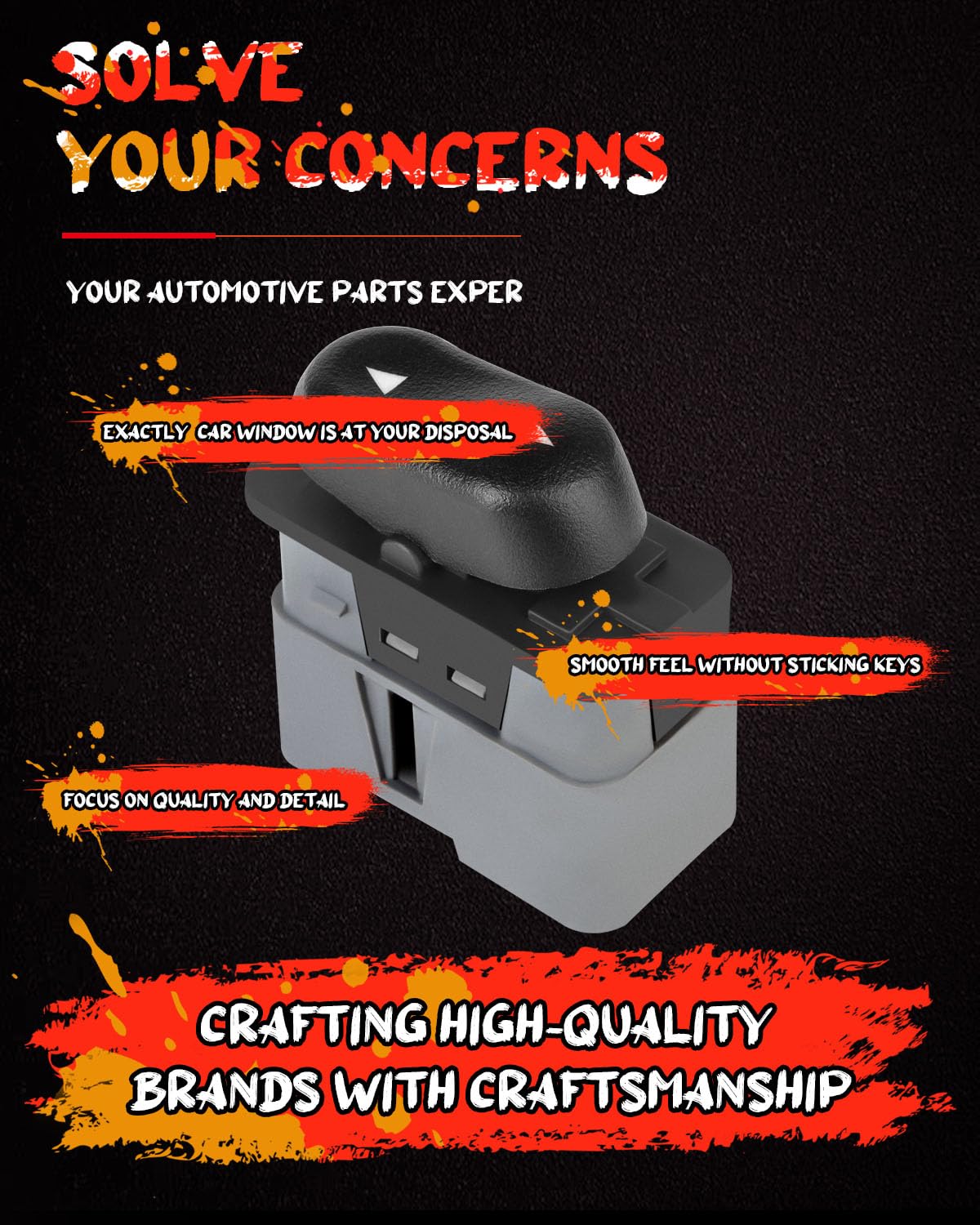 Cciyu Power Window Switch Replace Oe F65Z14529Aaa Control Power Window Switch Driver Side Or Passenger Side Fits For Ford Expedition (98-97) For Ford F-150 (01-97) For Ford F-250 (99-97), (01)