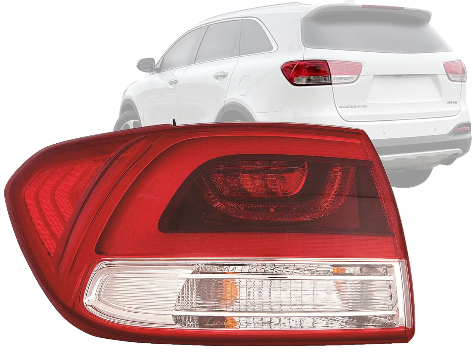 KAP Replacement Tail Light Rear Lamp for 2016 2017 2018 Sorento LED Type Outer Driver Left Side 92401C6101 KI2804120